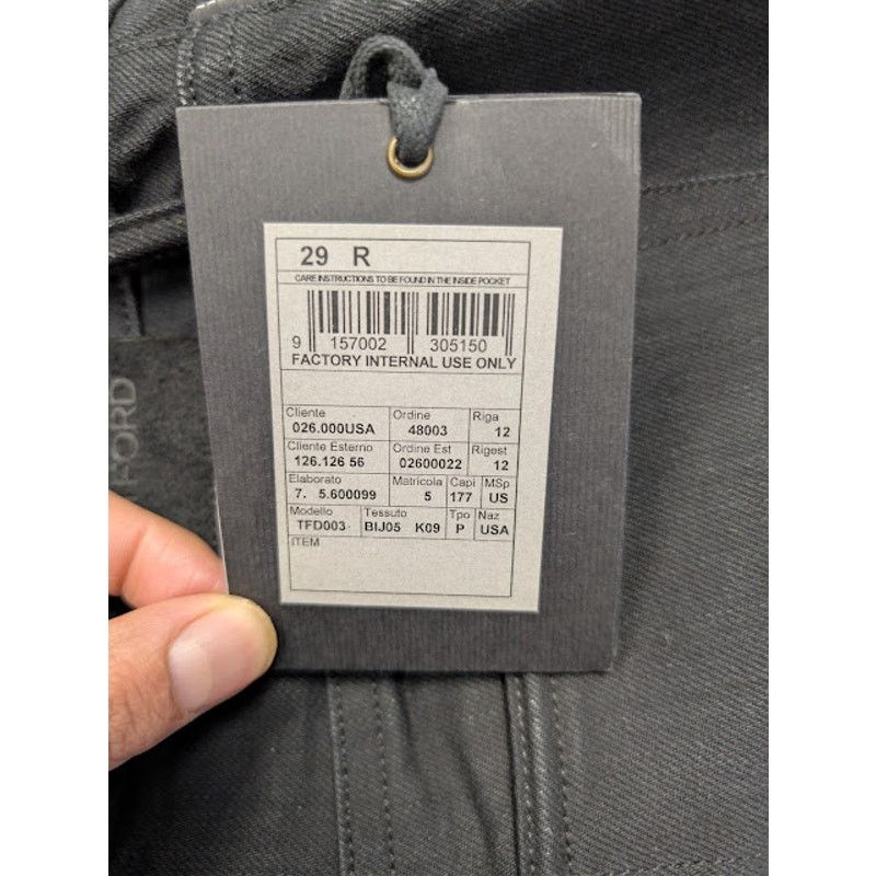 Tom Ford o1rshd1 Regular Fit Denim Jeans in Black Size US 29 - 23 Thumbnail