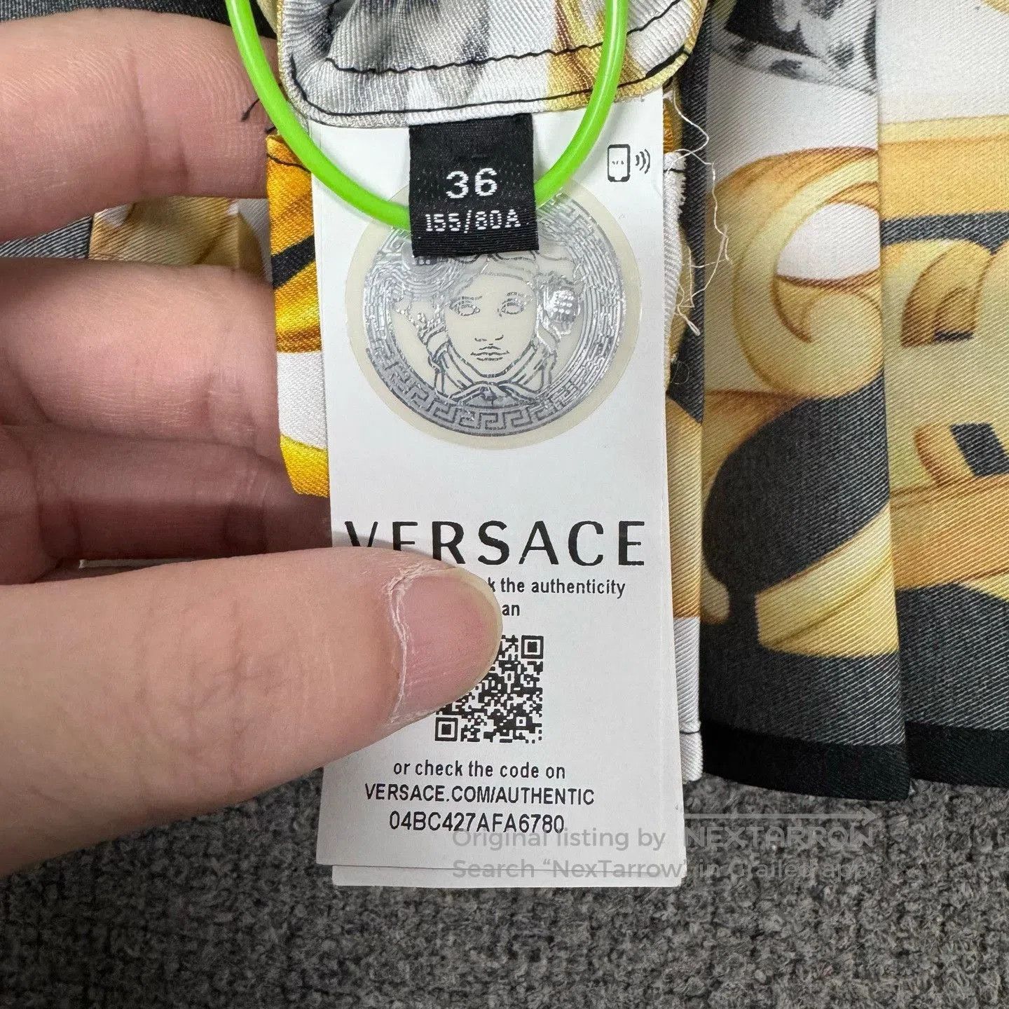 Versace Versace Baroque Print Silk Long Sleeve Dress. Size S / US 4 / IT 40 - 5 Thumbnail