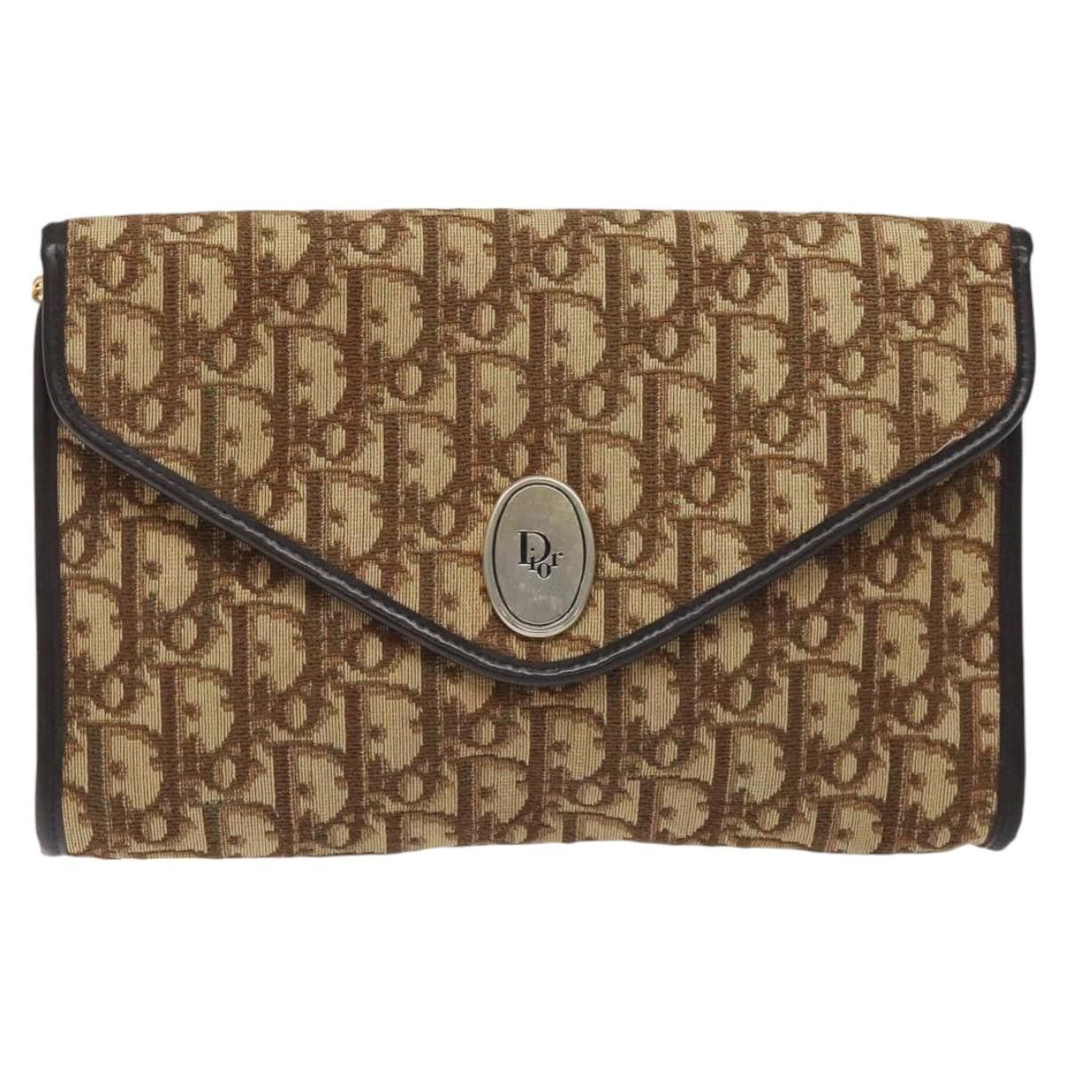 Dior DIOR Trotter Canvas Chain Shoulder Bag Brown Gold Size ONE SIZE - 2 Thumbnail