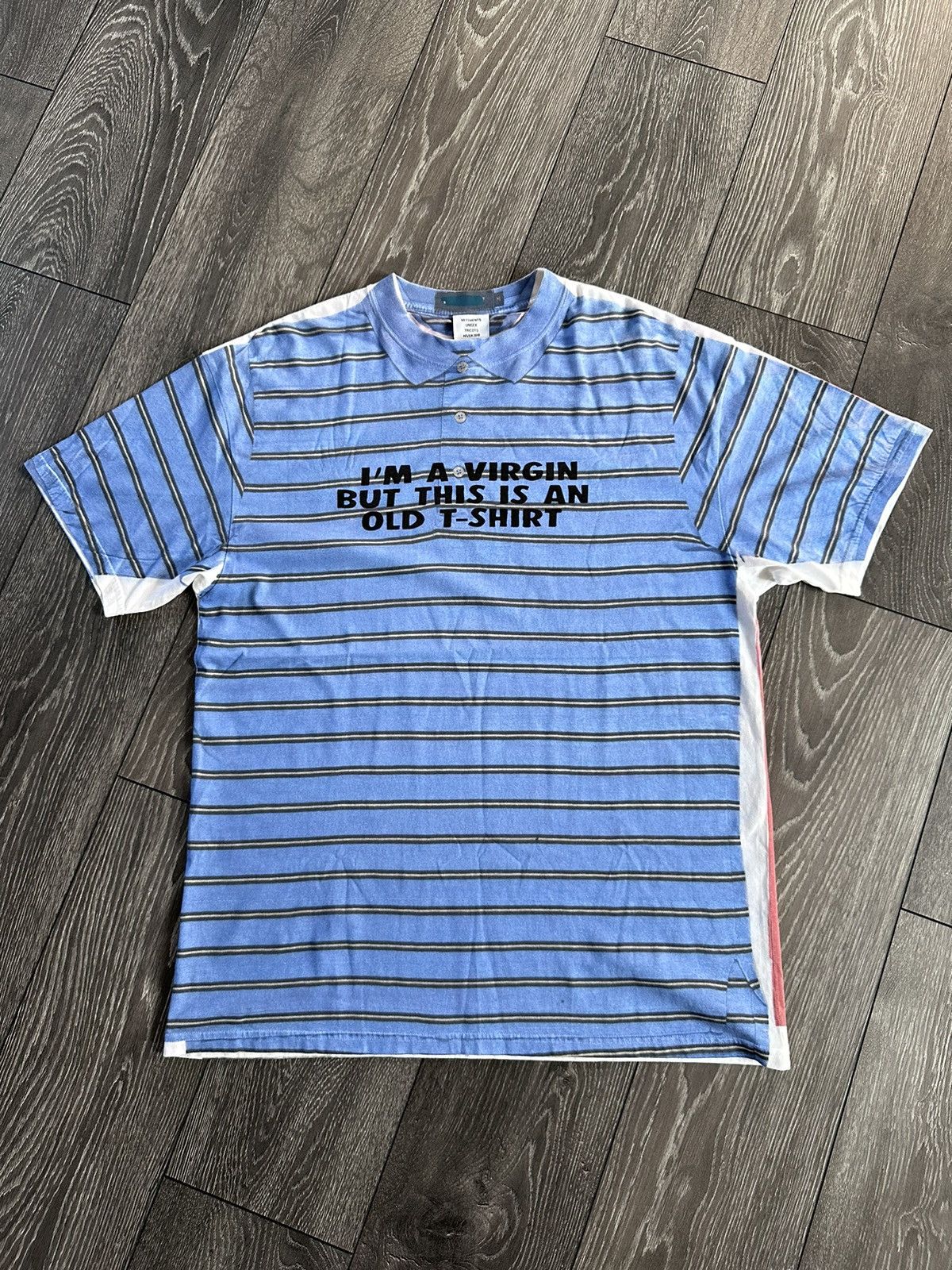 Vetements vetements aw18 Im a virgin trompe l’oeil oversized t shirt Size US XS / EU 42 / 0 - 1 Thumbnail