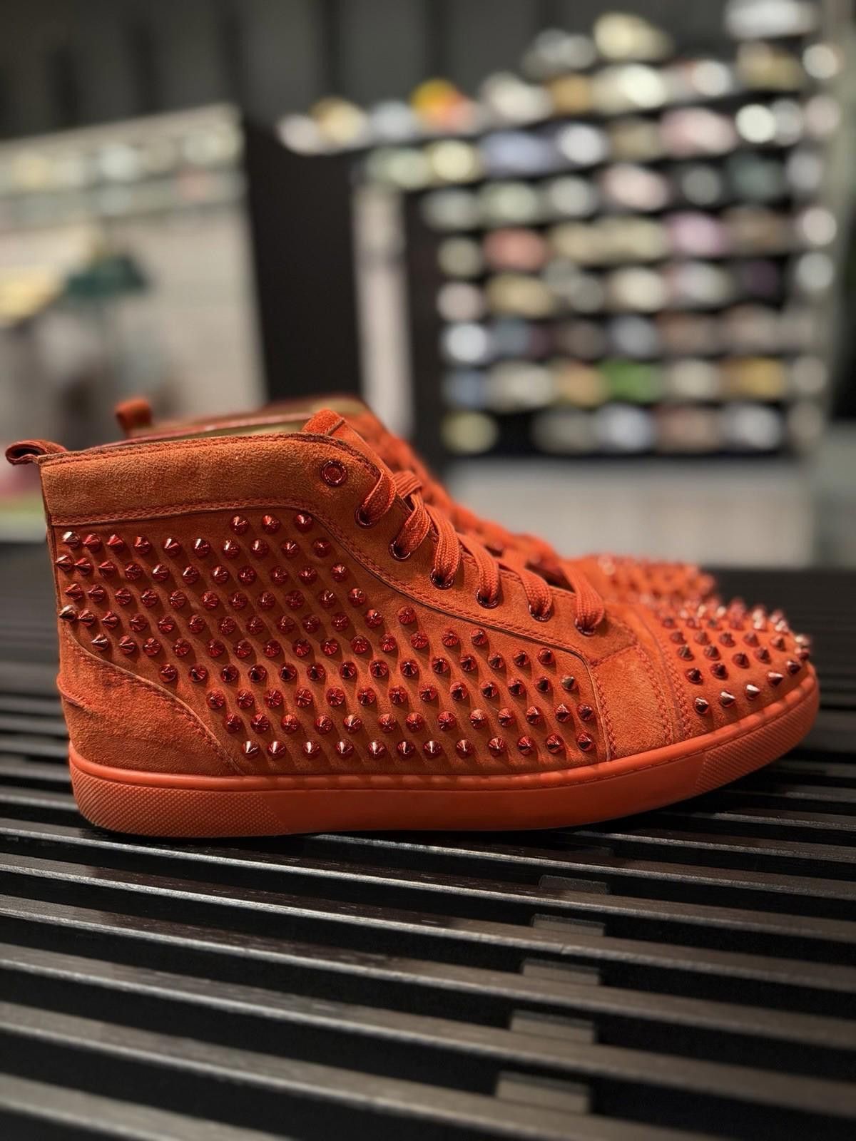 Christian Louboutin Christian Louboutin Red High Top Spike Sneakers 45EU/12US Size US 12 / EU 45 - 6 Thumbnail
