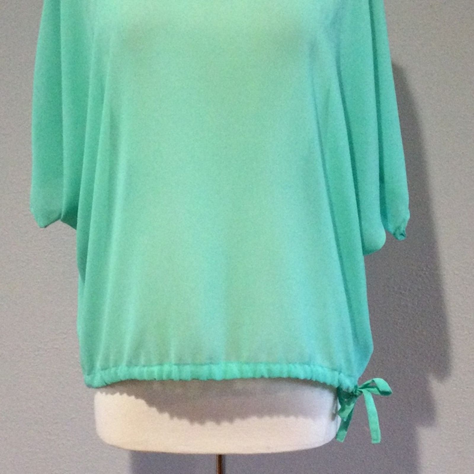 Other Ya Los Angeles Sheer Cold Shoulder Blouse Small Size S / US 4 / IT 40 - 3 Thumbnail