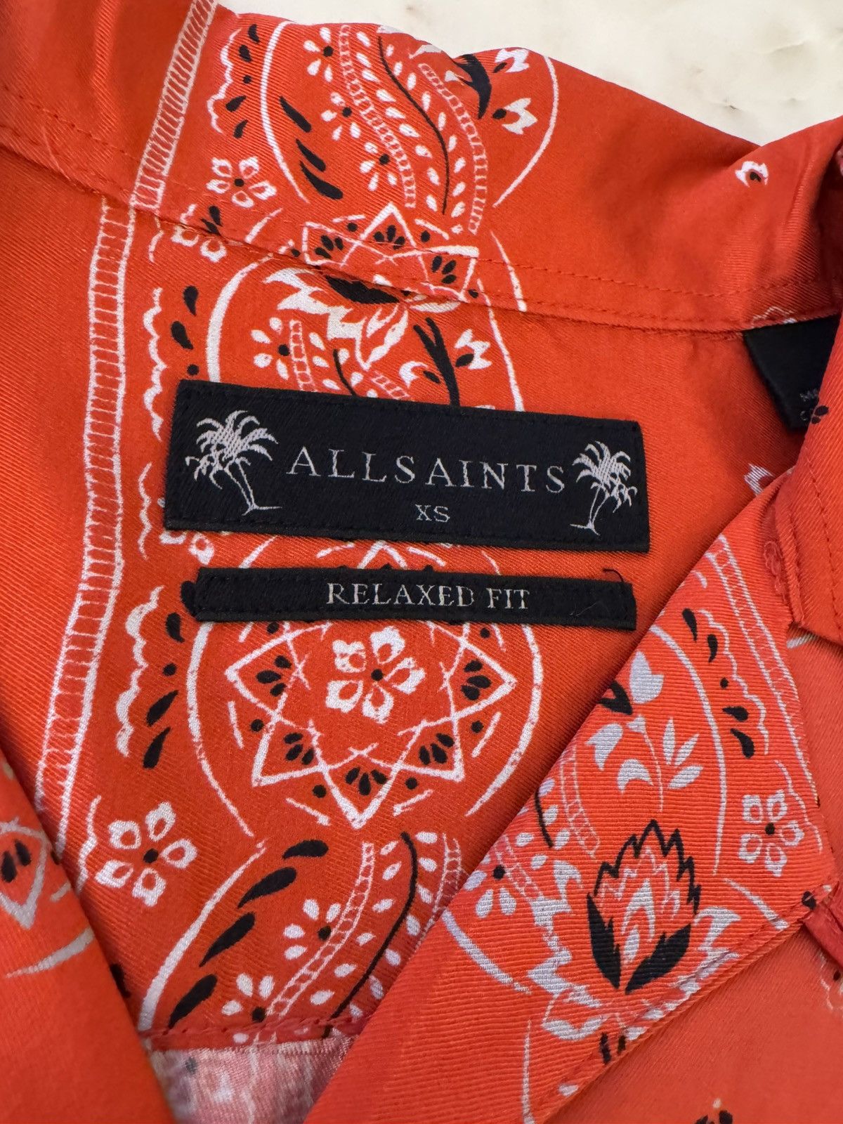Allsaints ALLSAINTS Tikal Short Sleeve Bandana Print Shirt Size US XS / EU 42 / 0 - 7 Thumbnail