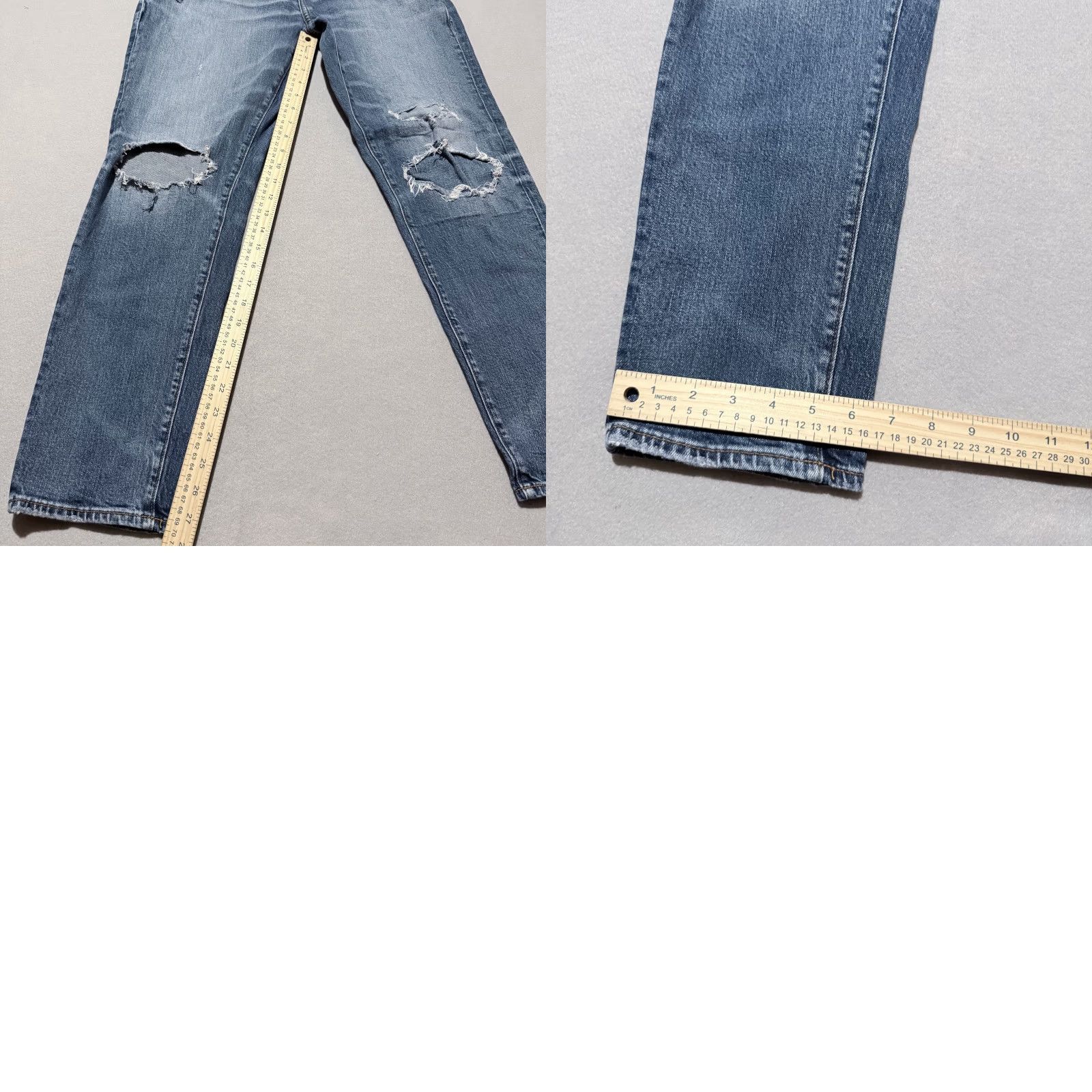 American Eagle Outfitters American Eagle Jeans Men's Blue Denim Stretch Distressed Relaxed Slim - 34x32 Jeans Size US 34 / EU 50 - 9 Thumbnail