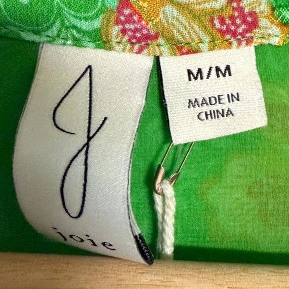 Joie Joie Green Floral Long Sleeve Blouse Women’s Size M Size M / US 6-8 / IT 42-44 - 5 Thumbnail