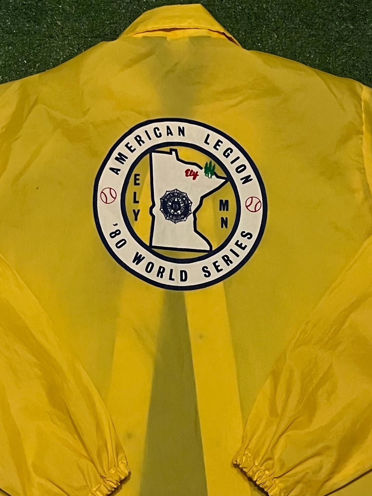 Unknown London Vintage Yellow American Legion 1980 World Series Windbreaker Size US M / EU 48-50 / 2 - 3 Thumbnail