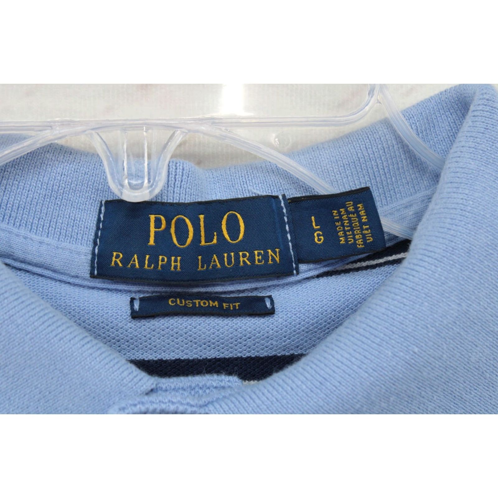 Polo Ralph Lauren VINTAGE Polo Ralph Lauren Shirt Men's Large Classic Fit Blue Striped Pony Logo Rugby Size US L / EU 52-54 / 3 - 5 Thumbnail