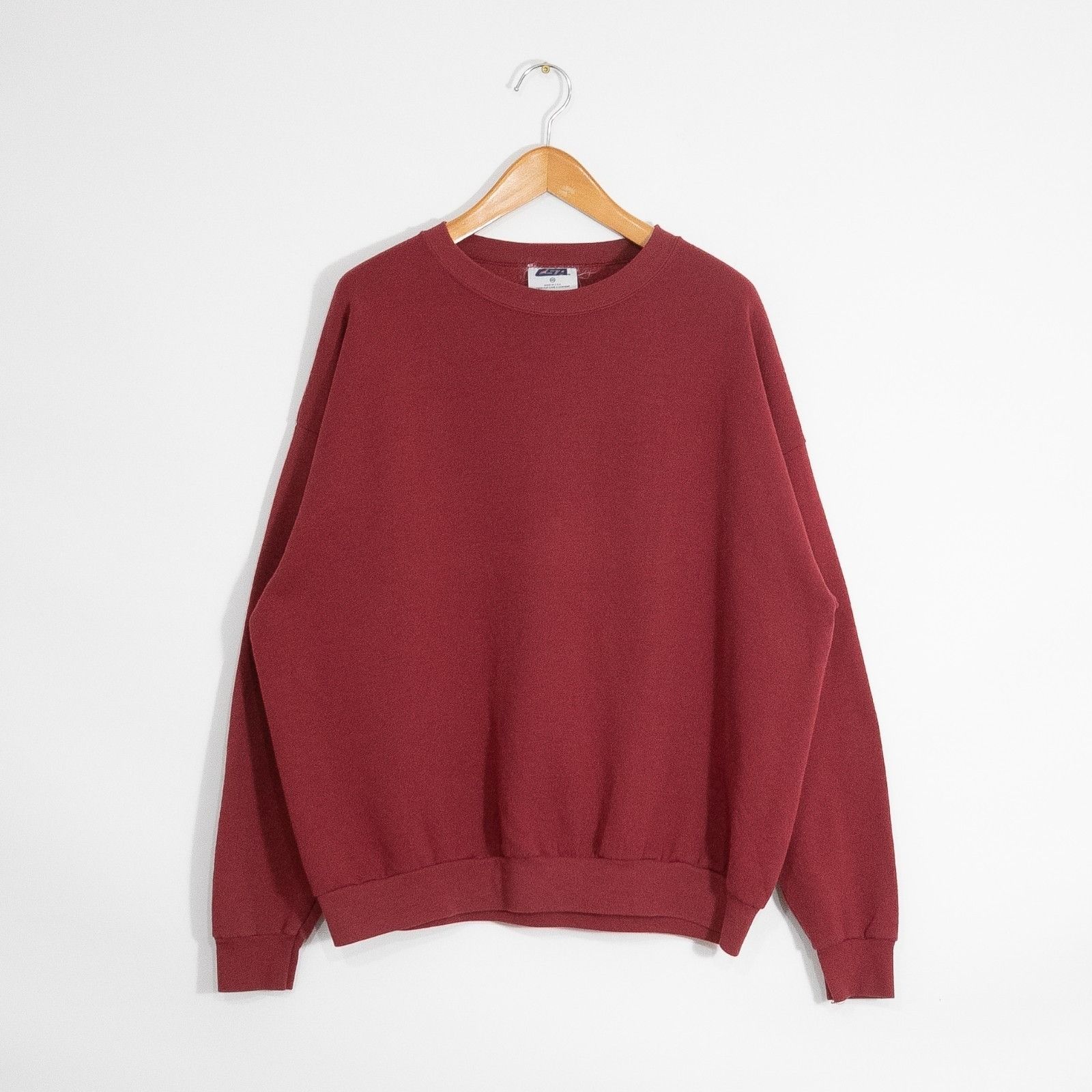 Vintage Vintage 90s Red Blank Sweatshirt Mens 2XL Crewneck USA Made Size US XXL / EU 58 / 5 - 1 Thumbnail