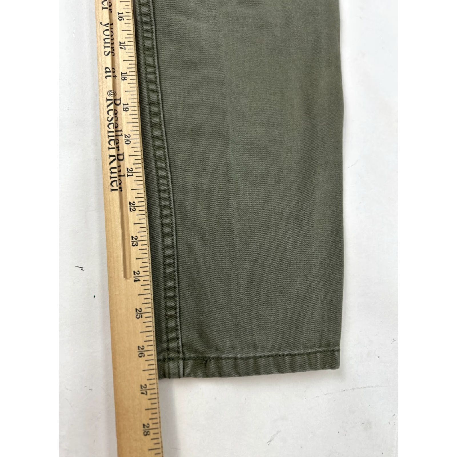 Doublet J.Galt Pants Womens Small Green Denim Carpenter Regular Straight Hammer Loop Pockets Stretch Size 28" / US 6 / IT 42 - 6 Thumbnail