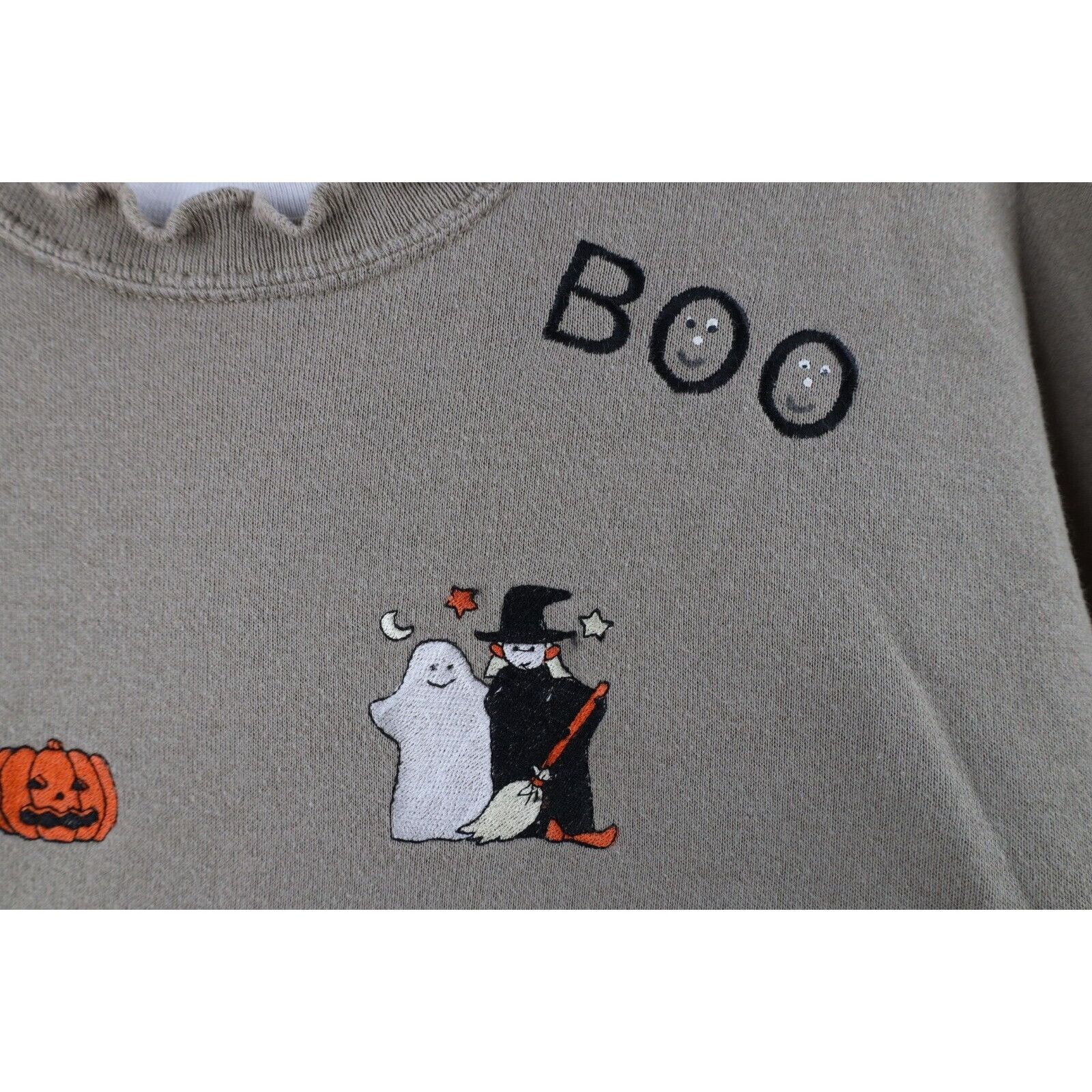 Vintage Vintage 90s Streetwear Faded Halloween Pumpkin Sweatshirt Size L / US 10 / IT 46 - 5 Thumbnail