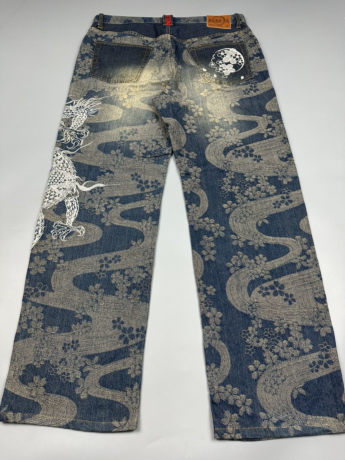 If Six Was Nine 🔥Rare🔥Karakuri Tamashi Over Embroidered Denim Size US 38 / EU 54 - 4 Thumbnail