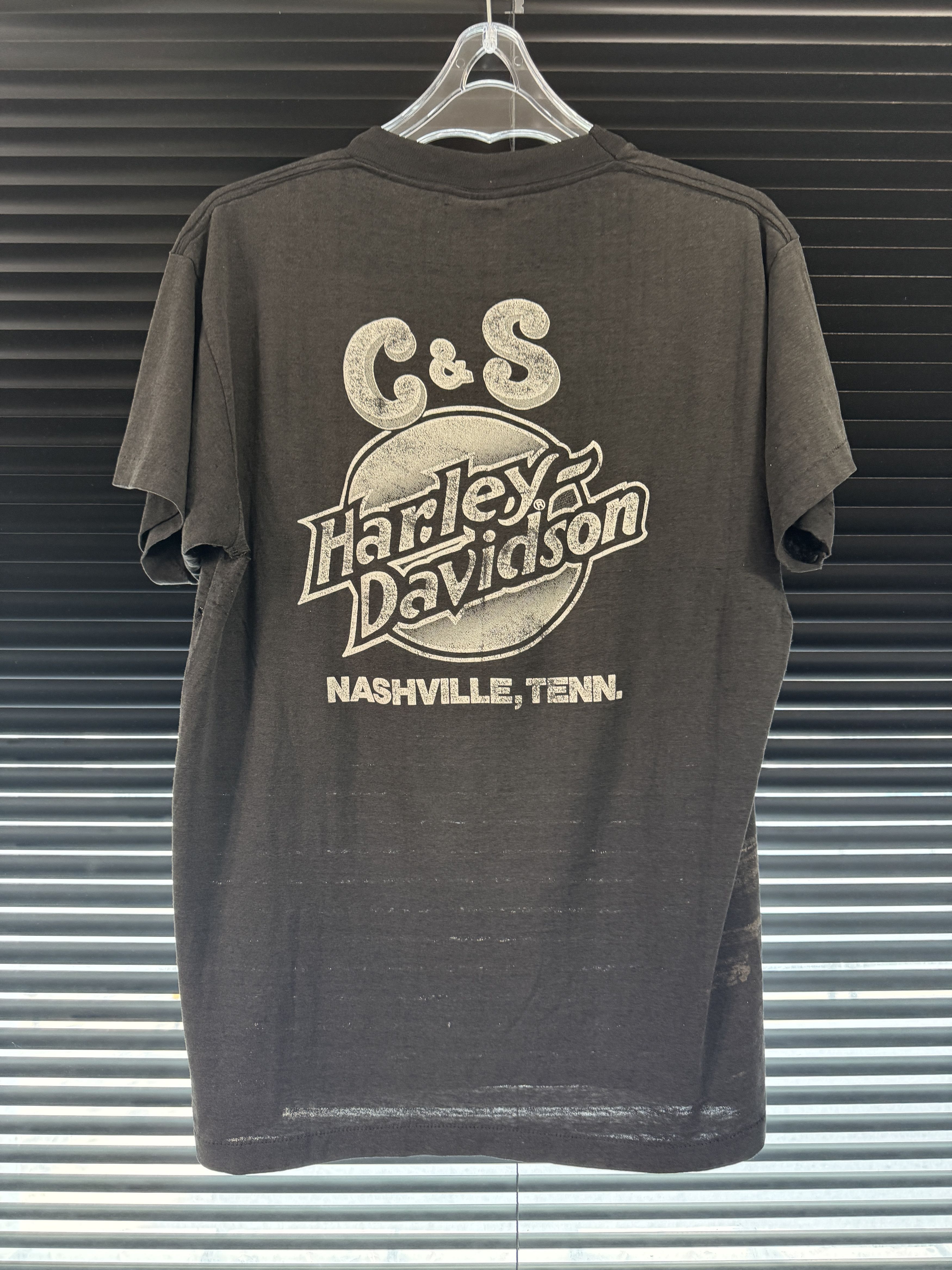 Vintage Vintage 1990 90s 3D Emblem Harley Davidson Thrashed Shirt Size US L / EU 52-54 / 3 - 2 Thumbnail
