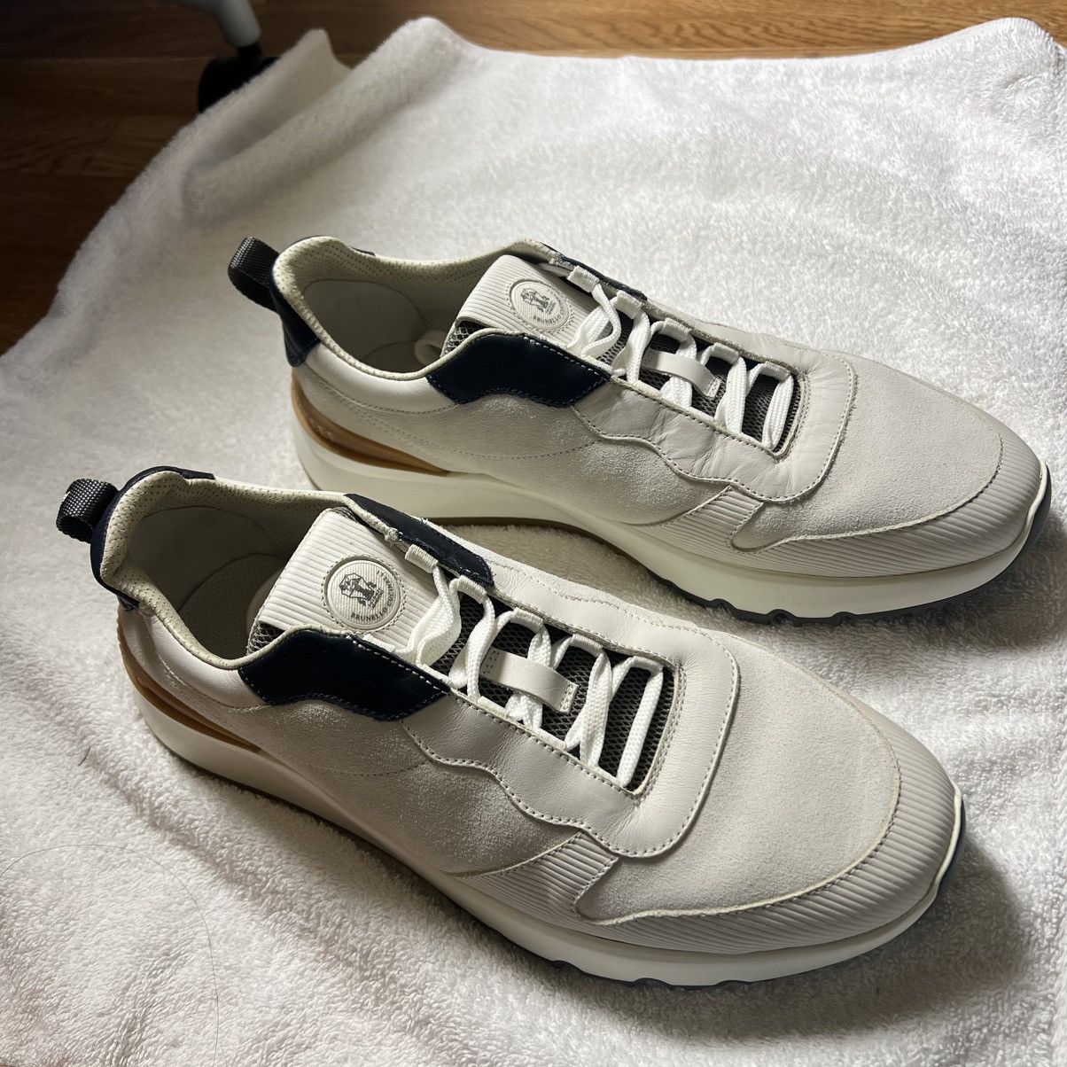 スニーカー BRUNELLO CUCINELLI SNEAKER (MZUPMBO252 CJ987) BRUNELLO CUCINELLI Cotton knit &semi-polished calfskin