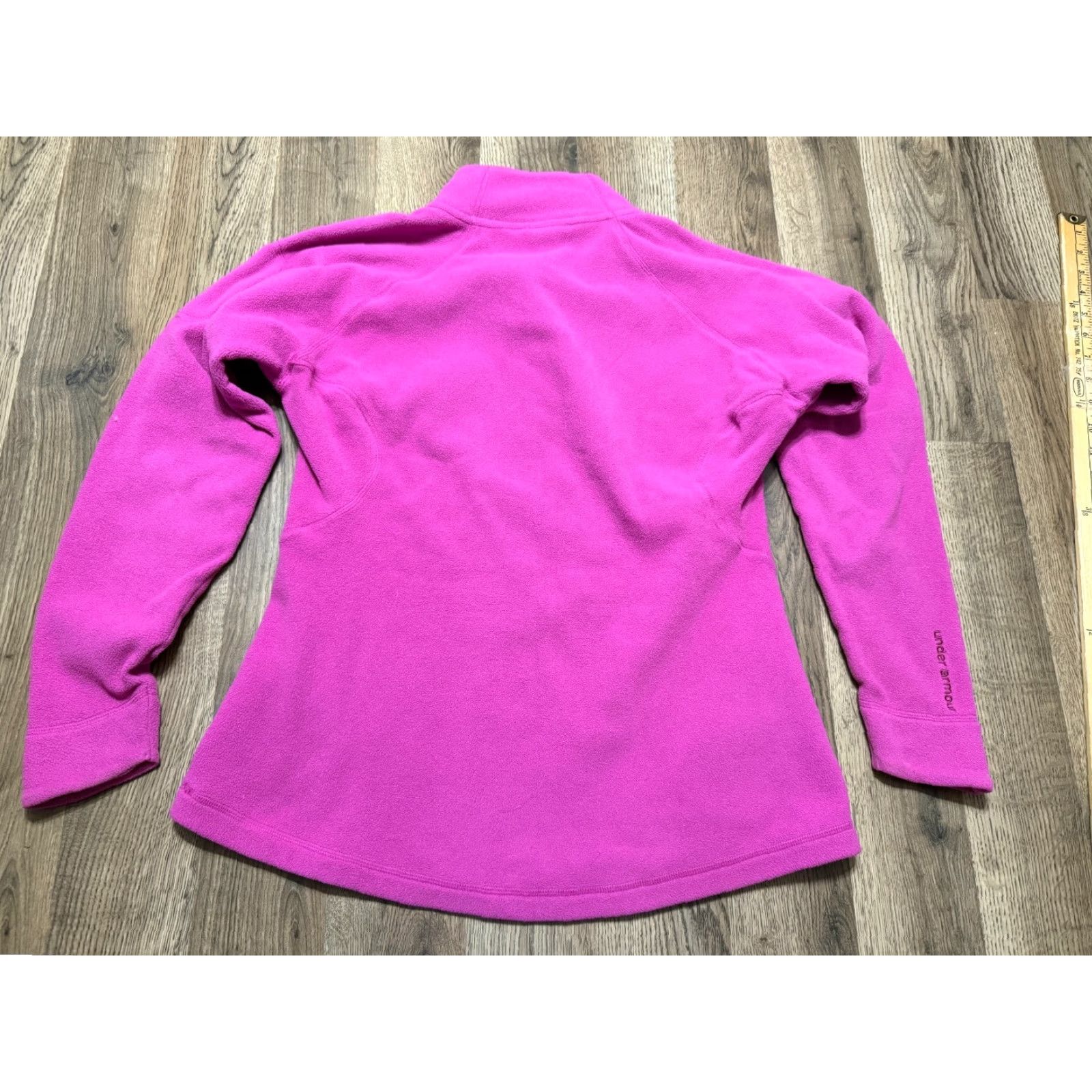 Under Armour Under Armour Sweater Womens Size M Pink 1/4 Zip Pullover Fleece Logo Pullover Size M / US 6-8 / IT 42-44 - 2 Thumbnail