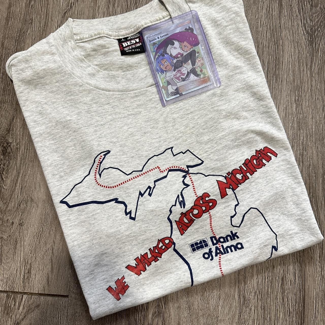 Vintage Vintage 90s We walked across michigan shirt Size US L / EU 52-54 / 3 - 1 Thumbnail