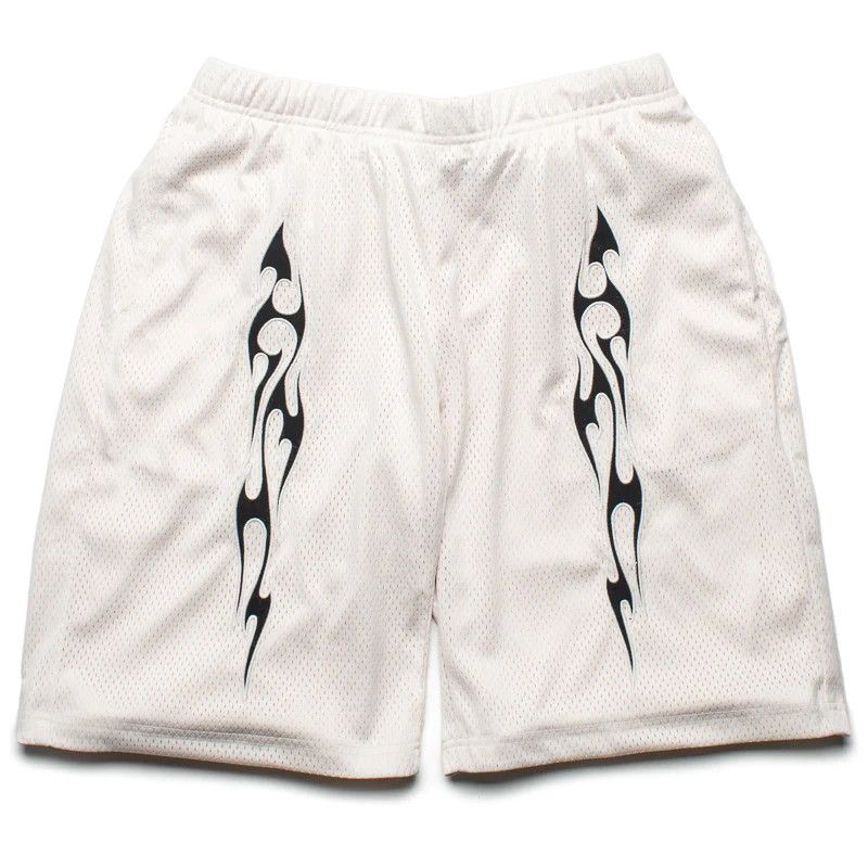 image of Pleasures Flame Mesh Short XL in White, Men's (Size 36)