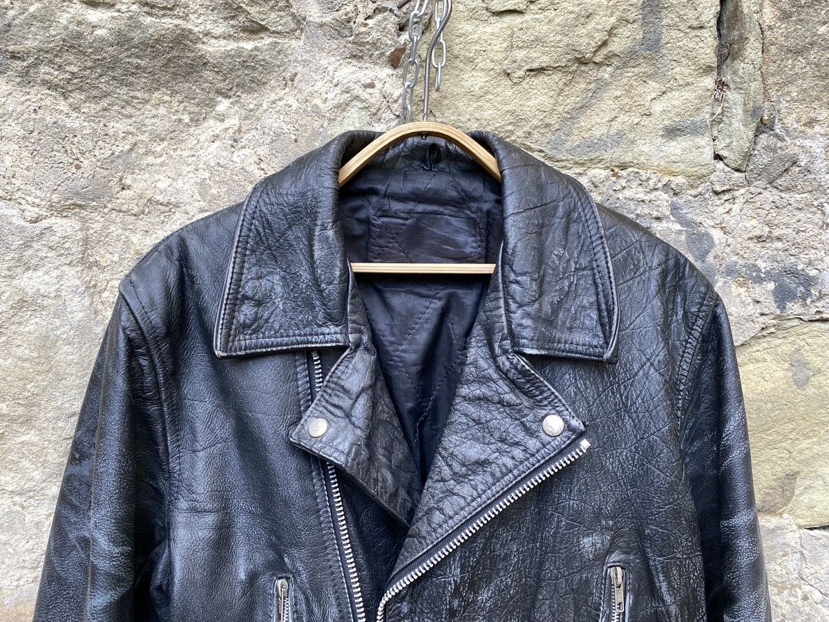 Vintage Vintage 80s Distressed Punk Lightning Leather Biker Jacket Size US L / EU 52-54 / 3 - 7 Thumbnail