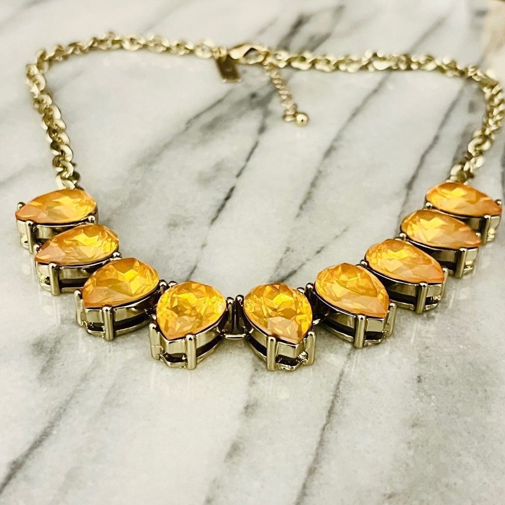 Jewelry The Limited Statement Necklace Yellow Faux Crystal Glam Size ONE SIZE - 5 Thumbnail