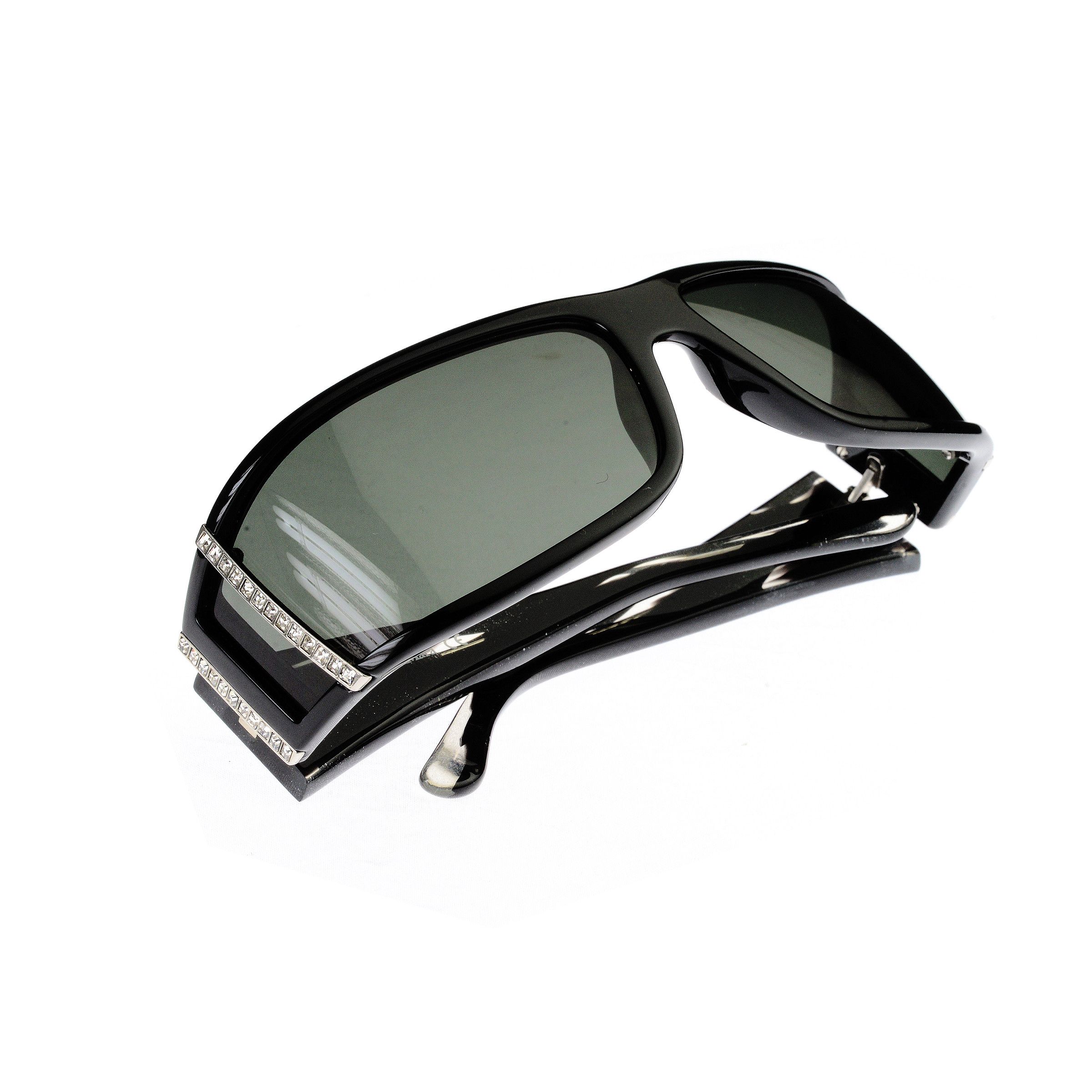Max Mara Max Mara '00s Black Wrap Around Oversized Sunglasses Size ONE SIZE - 5 Thumbnail
