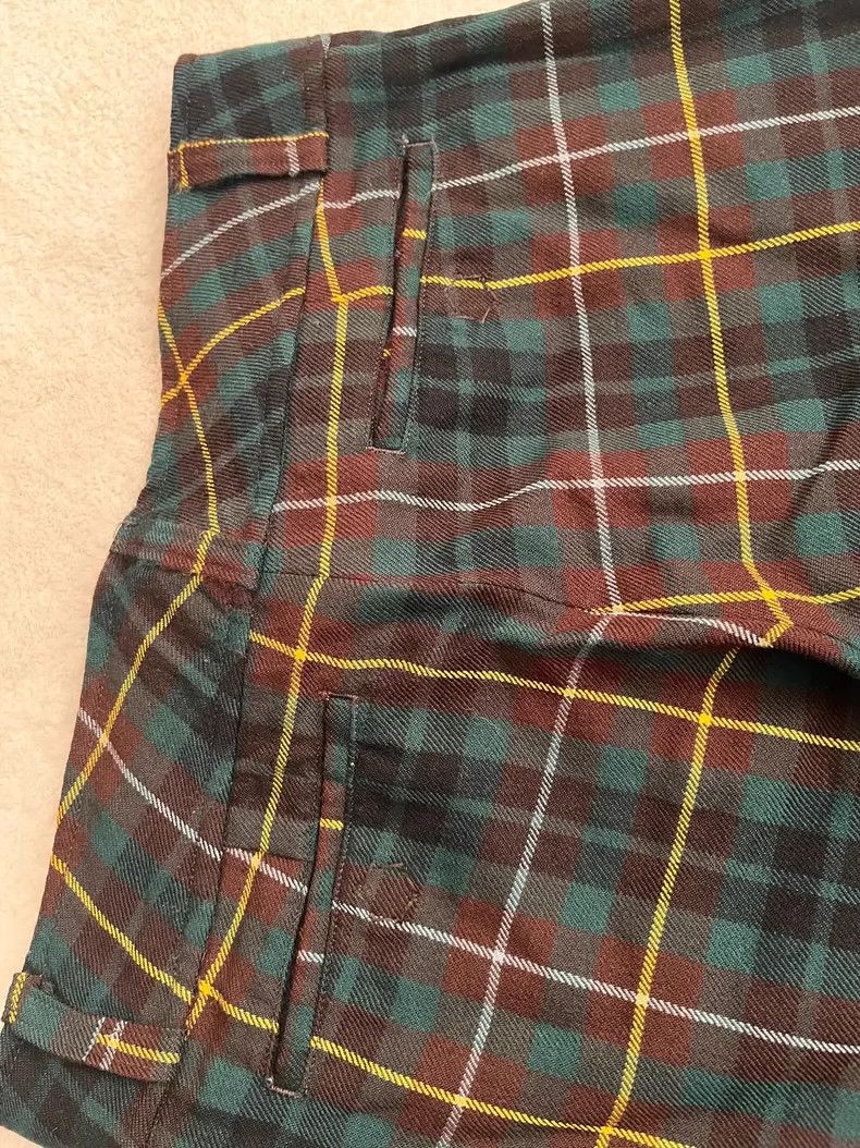 Comme des Garcons Comme Des Garcons size S Dark green checked wool wide-leg Size 24" / US 00 / IT 34 - 3 Thumbnail