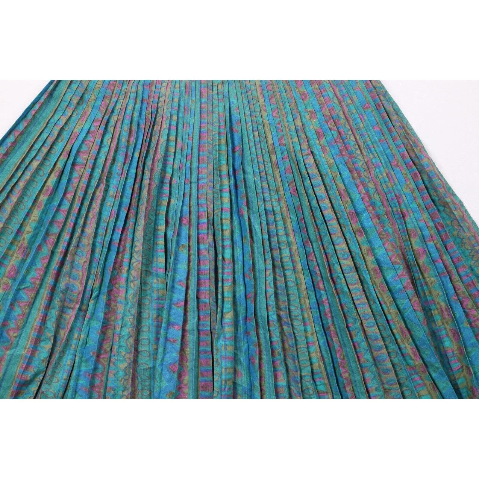 Vintage Vintage 60s 70s Streetwear Rainbow Abstract Pleated Skirt Size 26" / US 2 / IT 38 - 3 Thumbnail