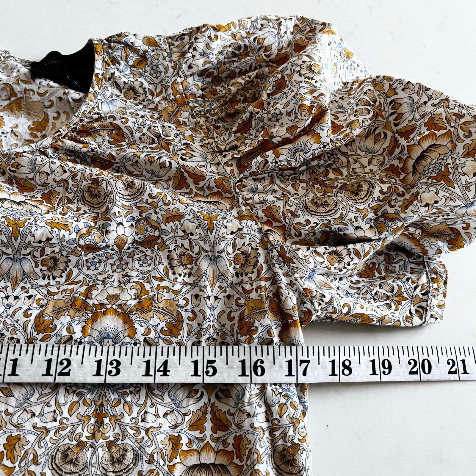 HERSKIND Birgitte Herskind Floral Print Short Puff Sleeve Blouse Size XS / US 0-2 / IT 36-38 - 7 Thumbnail
