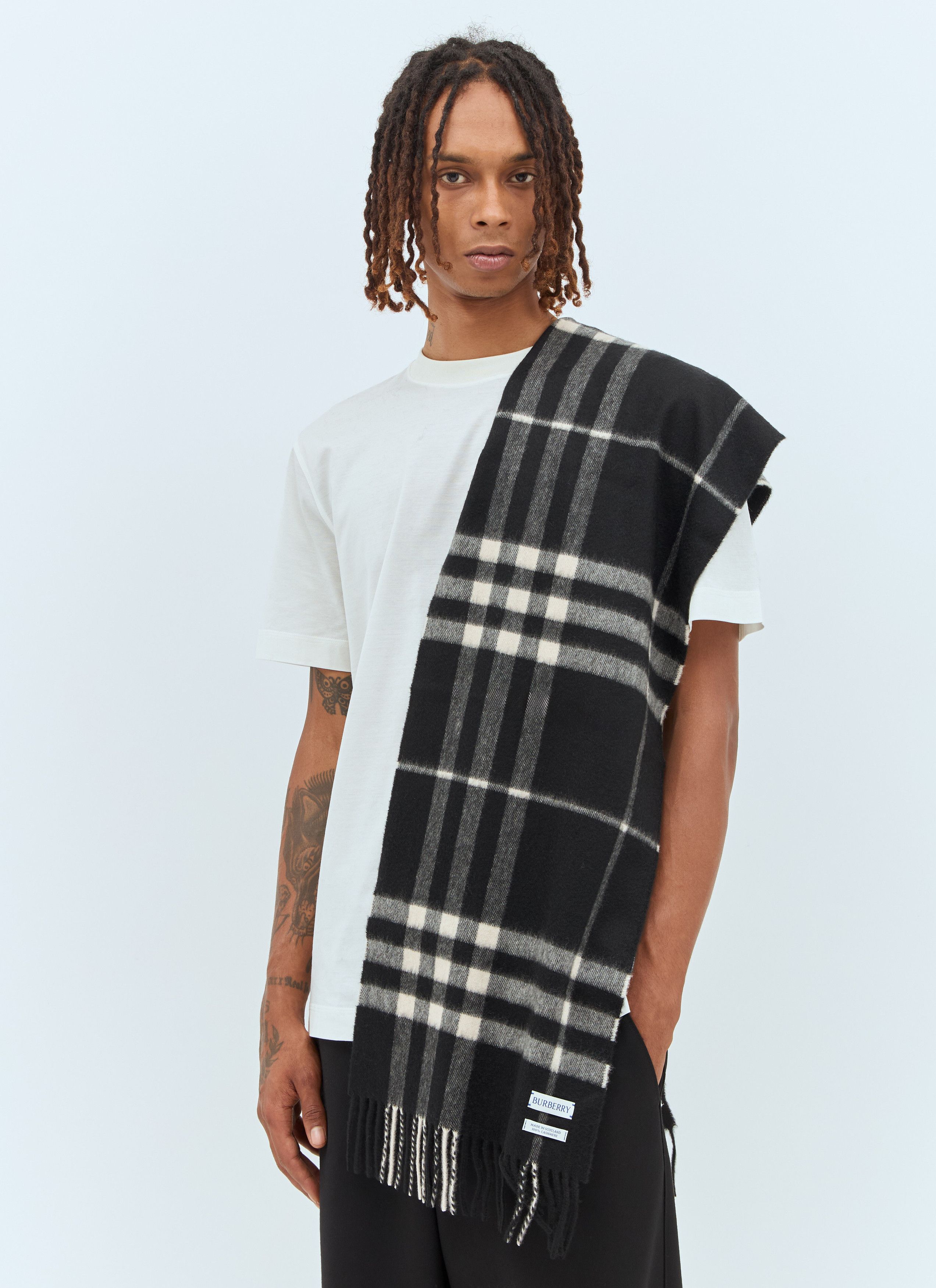 Burberry Giant Check Cashmere Scarf Grailed