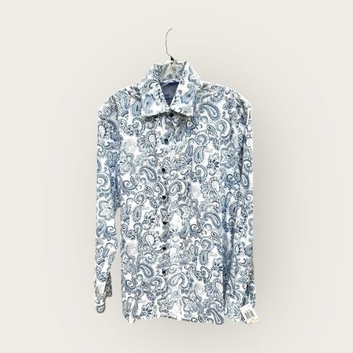 Tasso Elba Beautiful Tasso Elba Shirt Mens Small Blue Paisley Long Slee Size US S / EU 44-46 / 1 - 6 Thumbnail