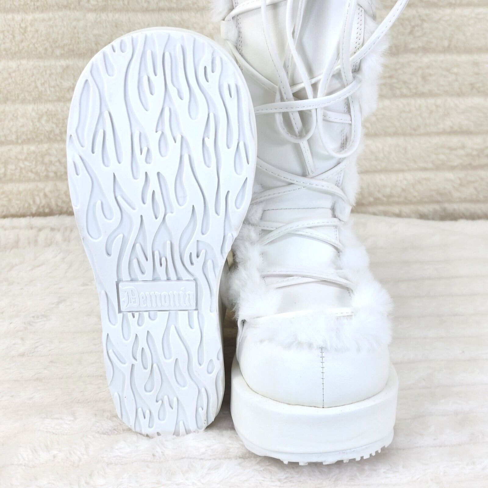 Demonia Cult DEMONIA Cubby 311 Stomper White Mammoth Platform Goth Punk K Size US 6 / IT 36 - 8 Thumbnail