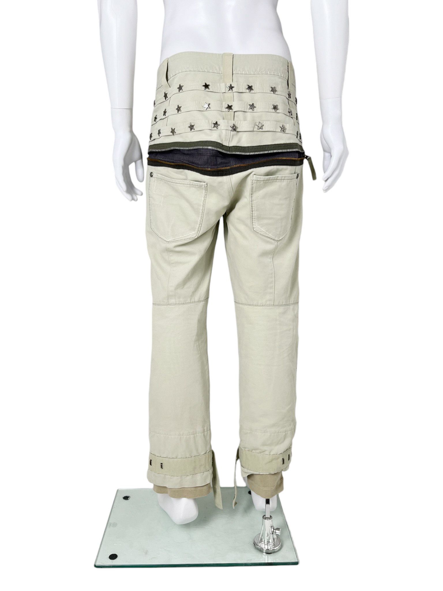 Marithe + Francois Girbaud 2000's Starts Grey Cargo Jeans Size US 31 - 3 Thumbnail