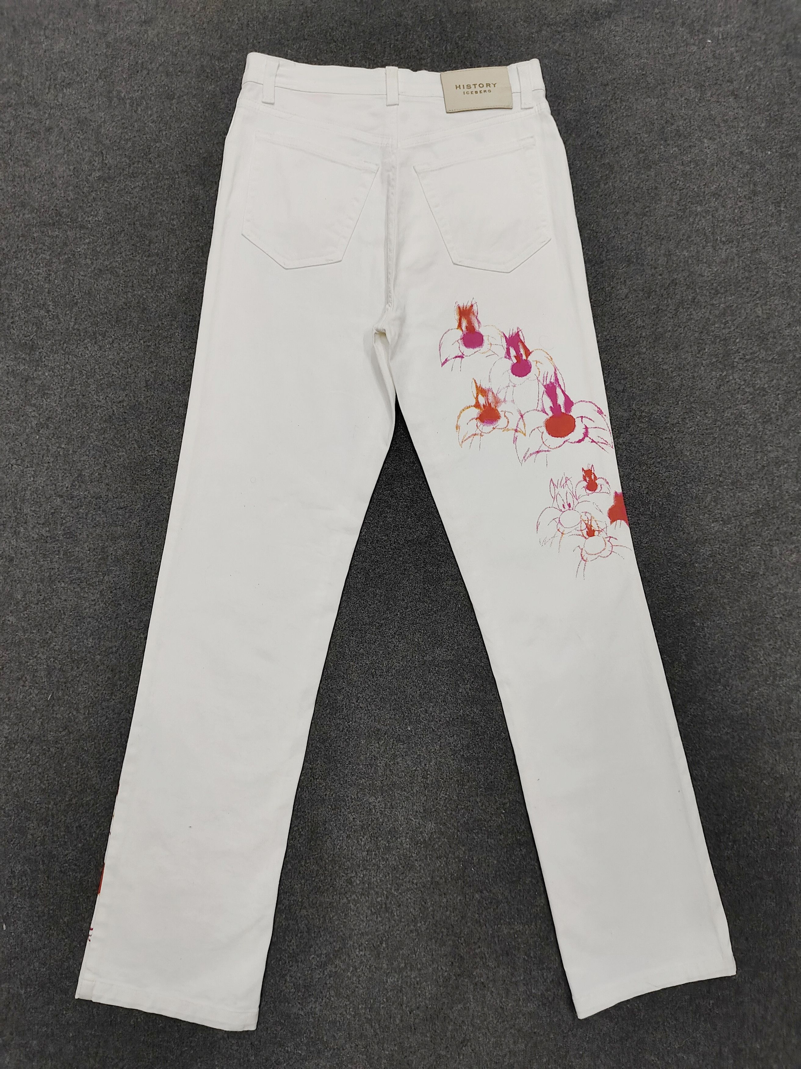 Iceberg 2000s Iceberg- Pop Art Fairy Grunge Sylvester Graphic Jeans Size 28" / US 6 / IT 42 - 4 Thumbnail