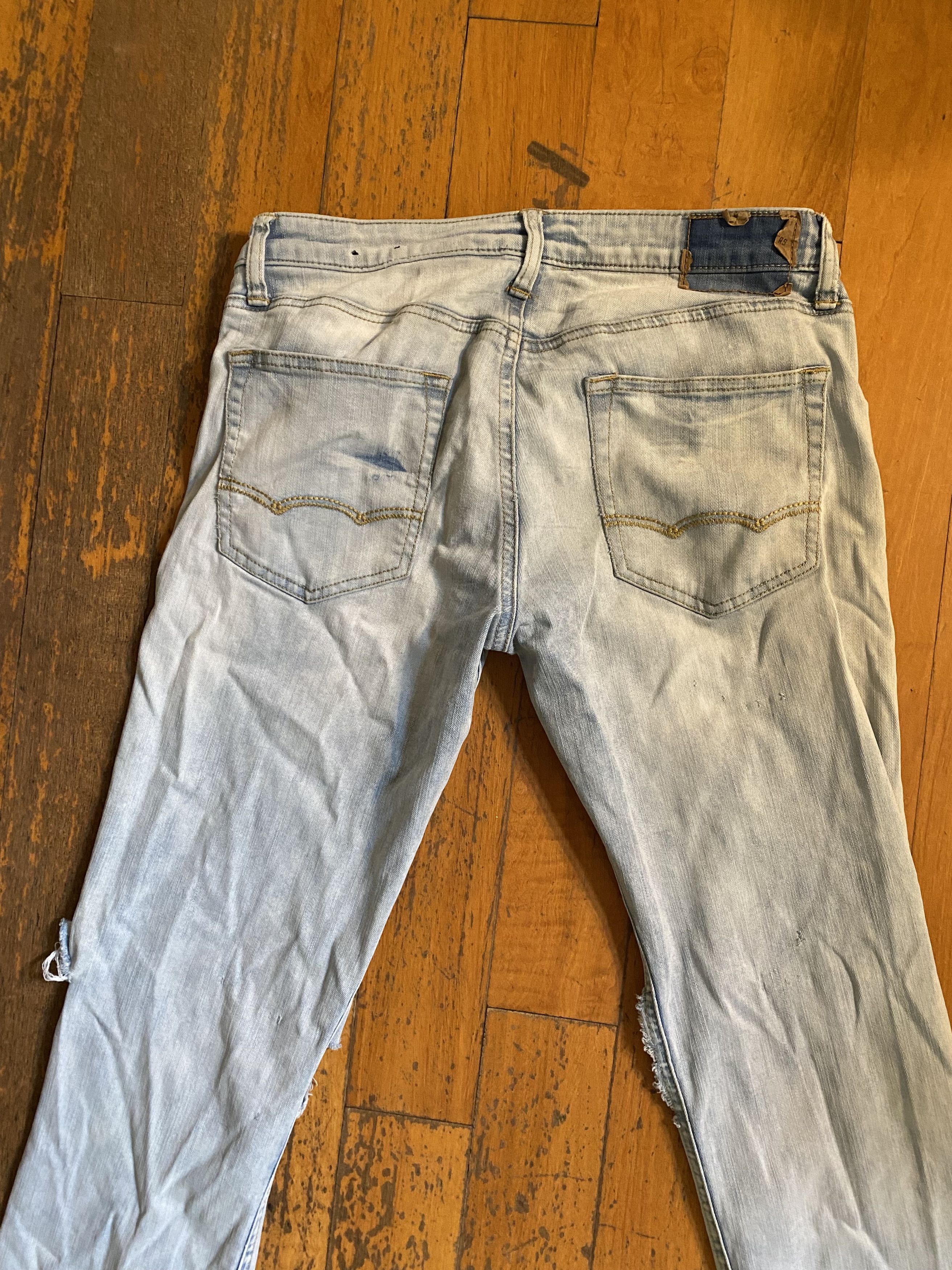 Vintage vintage distressed/faded jeans Size US 31 - 2 Thumbnail