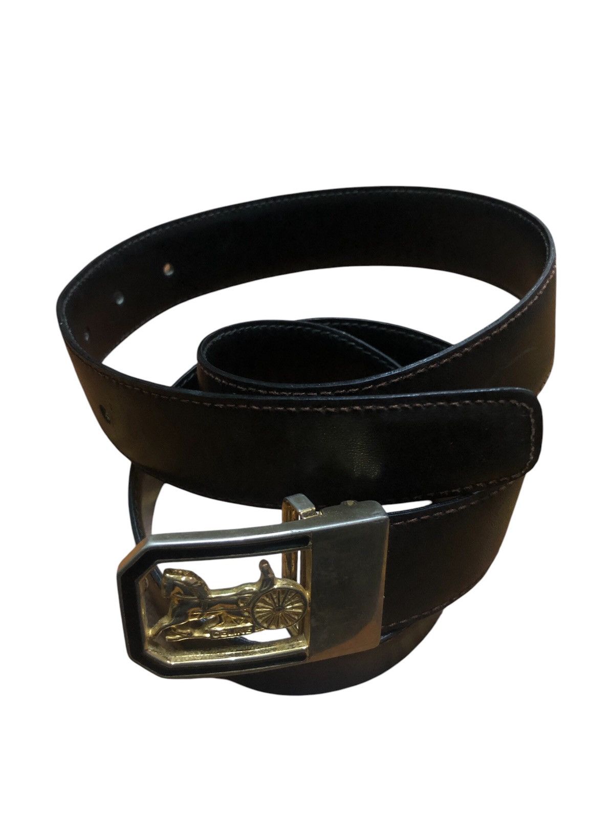 Celine × Designer Vintage Celine Leather Belt (unisex) Size 30 - 3 Thumbnail