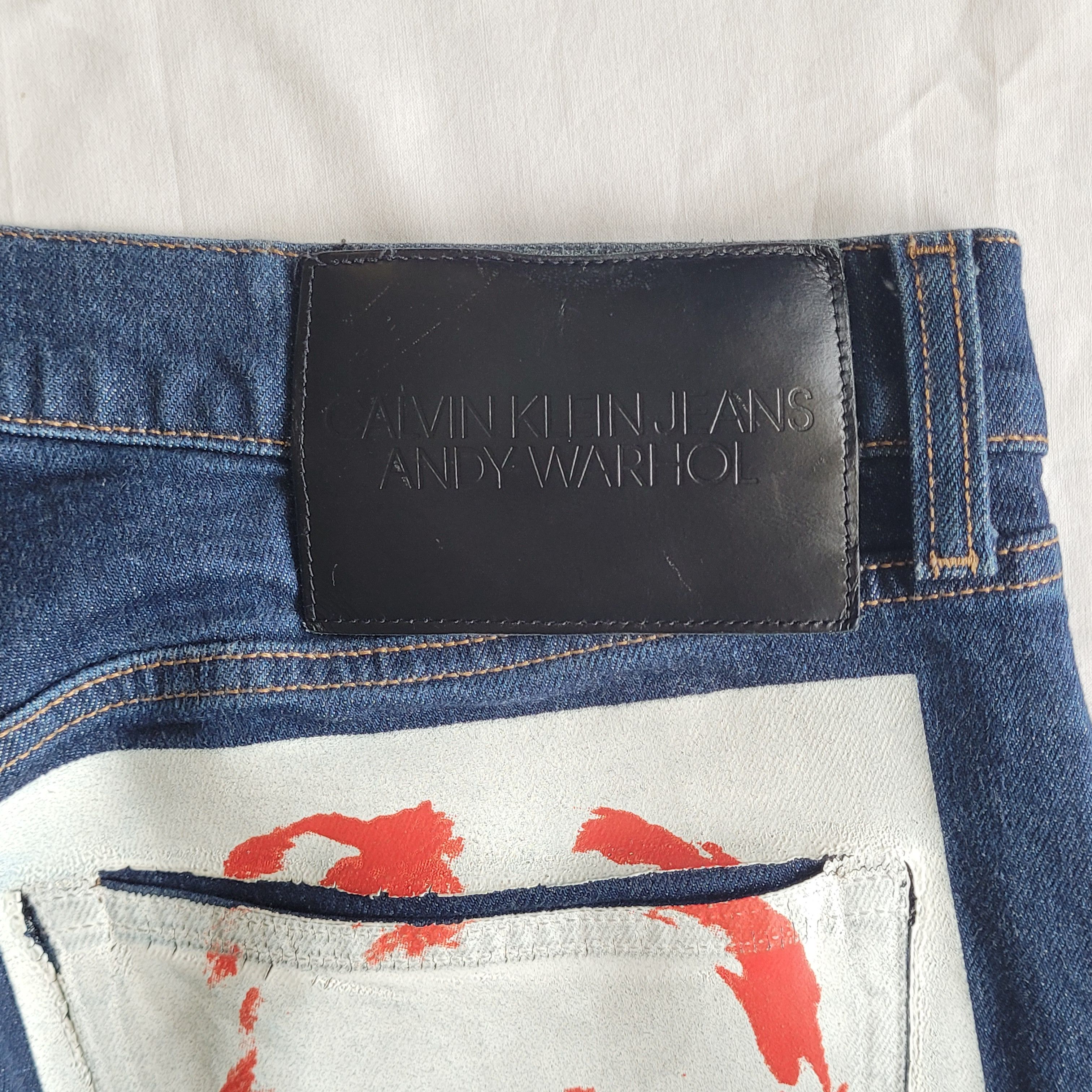Calvin Klein × Calvin Klein 205W39NYC × Raf Simons Calvin Klein by Raf Simons raw denim printed jeans Size US 32 / EU 48 - 2 Thumbnail