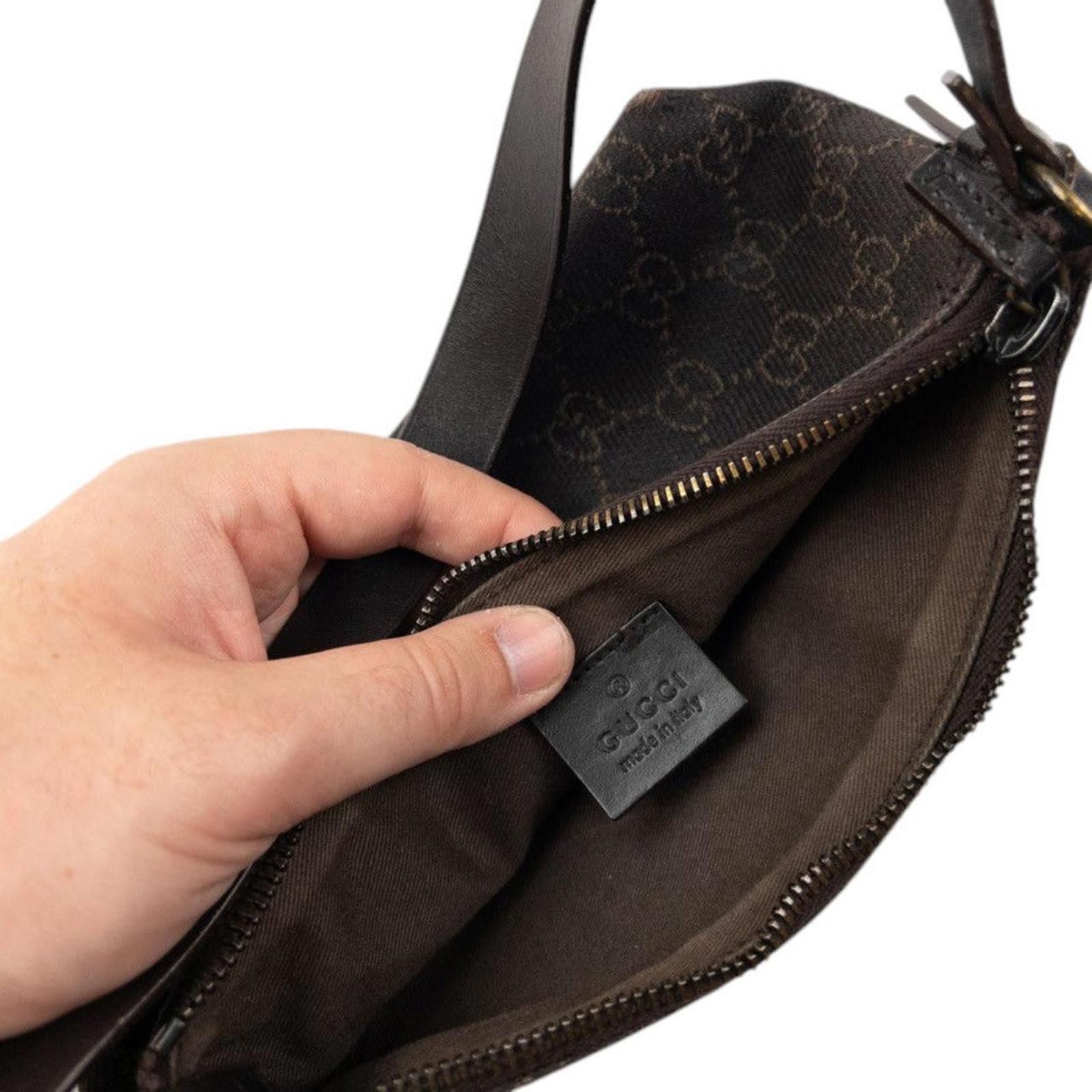 Gucci Vintage Gucci Monogram Mini Baguette Shoulder Bag Size ONE SIZE - 5 Thumbnail