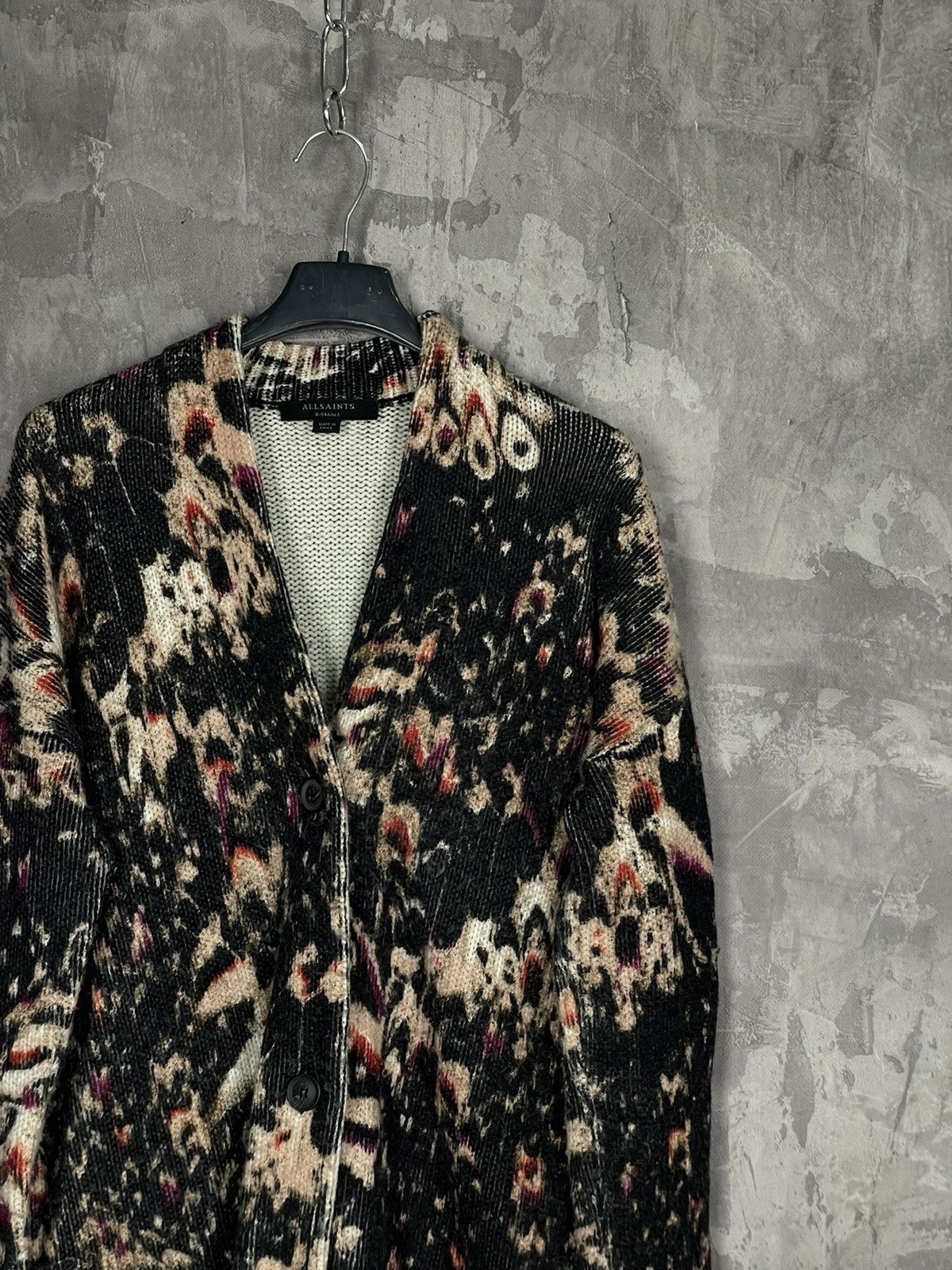 Allsaints AllSaints Cotton Oversized Mesh Y2K Coloured Cardigan Size US XS / EU 42 / 0 - 4 Thumbnail