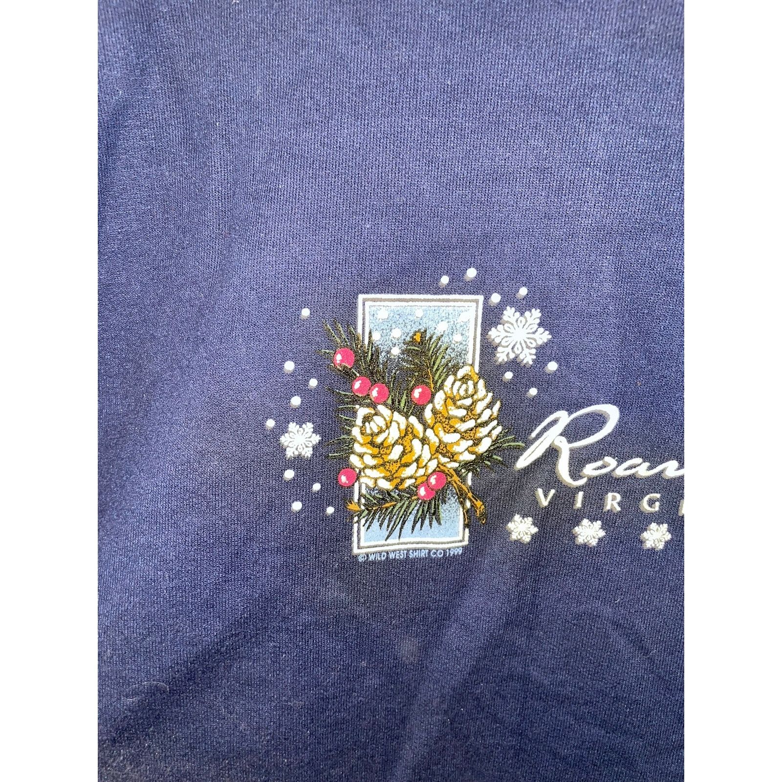 Jerzees Vintage Roanoke Virginia Sweatshirt Blue Crewneck VTG 90s M Size US M / EU 48-50 / 2 - 2 Thumbnail