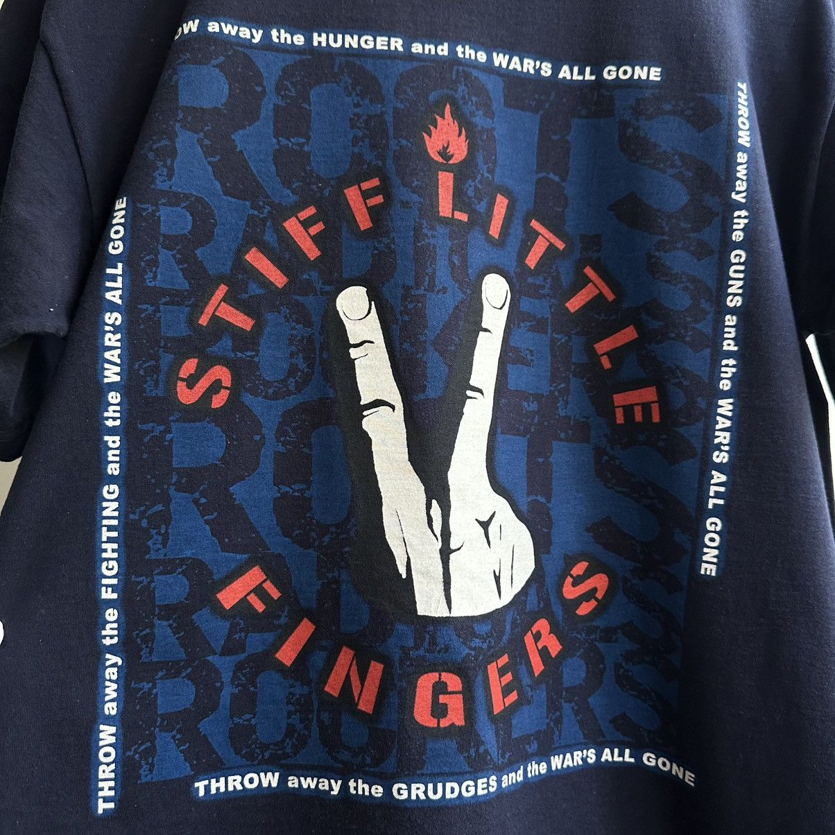 Band Tees Vintage Stiff Little Fingers SLF Band Tour Tee Size US L / EU 52-54 / 3 - 5 Thumbnail