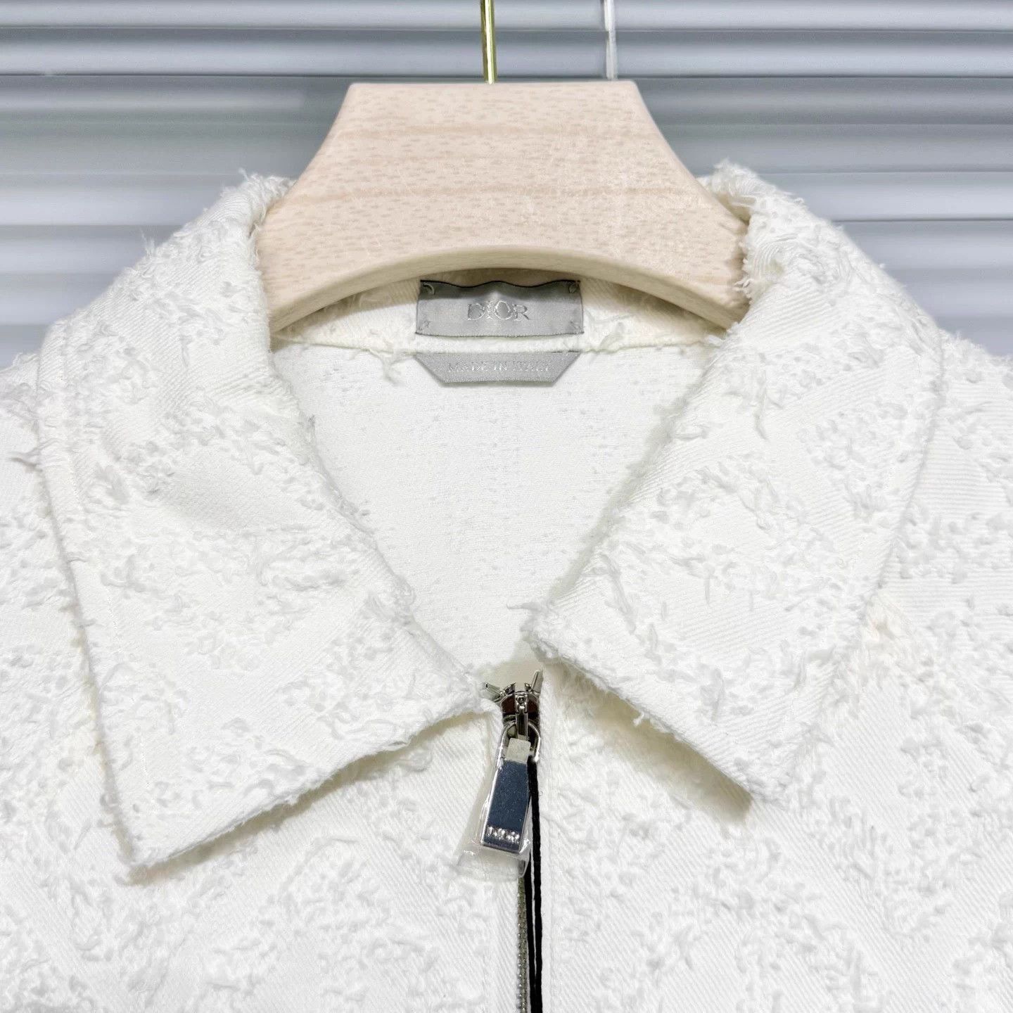 Dior DIOR White Denim Jacket Diamond Pattern All Over 50 Size US M / EU 48-50 / 2 - 3 Thumbnail