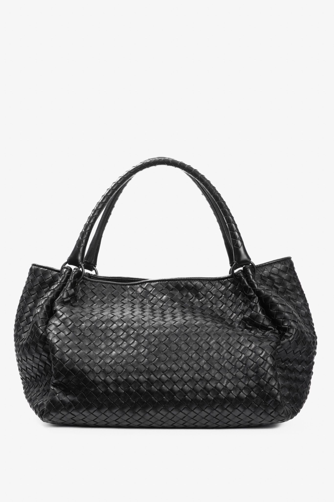 Bottega Veneta Bottega Veneta Black Intrecciato-Leather Handbag Size ONE SIZE - 1 Thumbnail