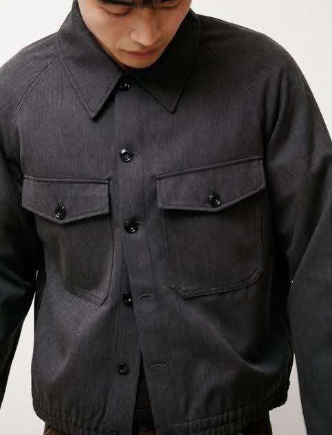 Lemaire Lemaire 20AW Military Blouson Anthracite Overshirt Size US L / EU 52-54 / 3 - 9 Thumbnail