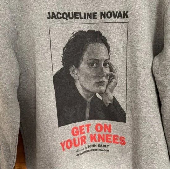 Other Jacqueline Novak Get On Your Knees Heather Grey Sweatshirt Size L / US 10 / IT 46 - 3 Thumbnail