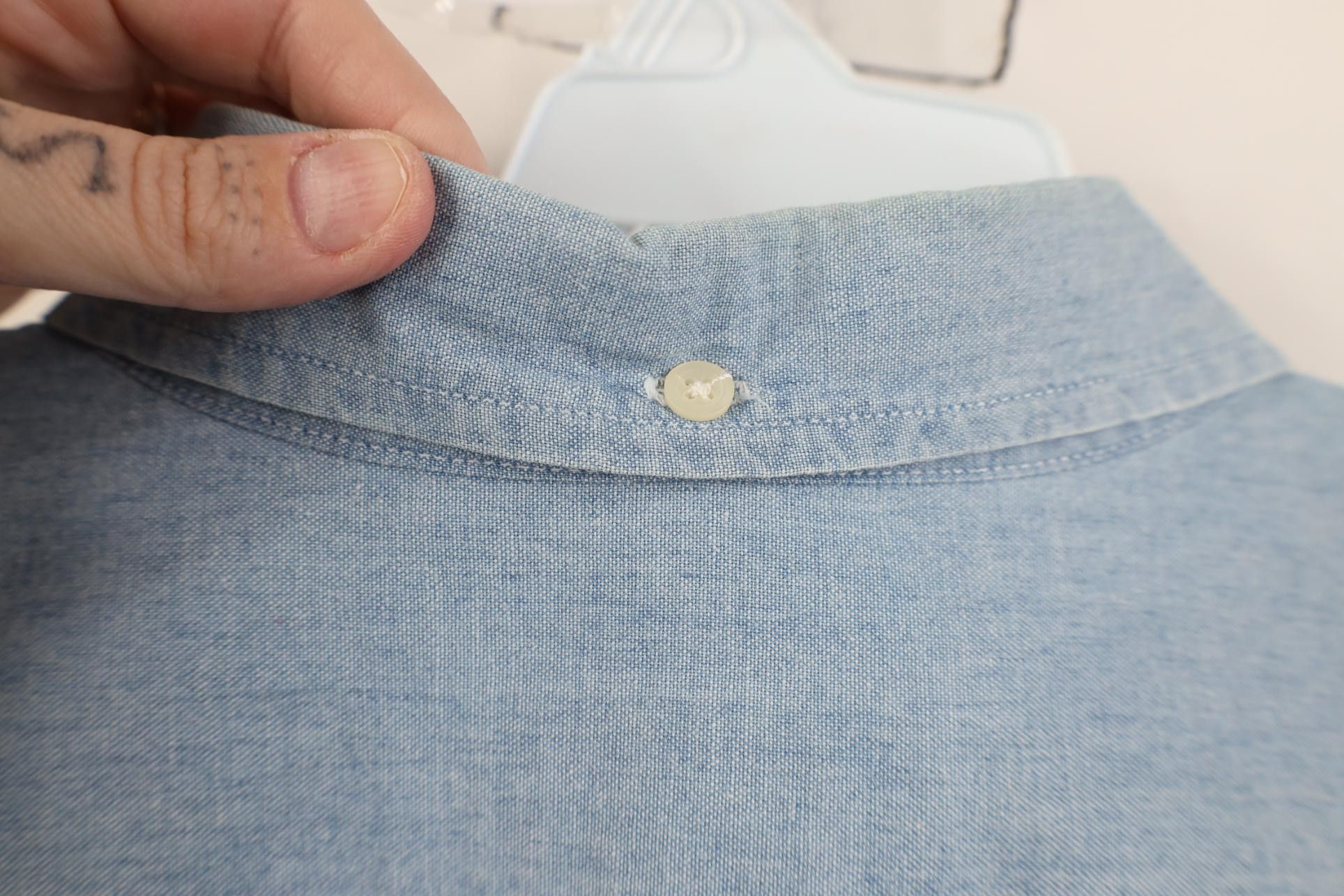 Eddie Bauer Vintage 90s Eddie Bauer Denim Short Sleeve Button Down Shirt Size US XL / EU 56 / 4 - 10 Thumbnail