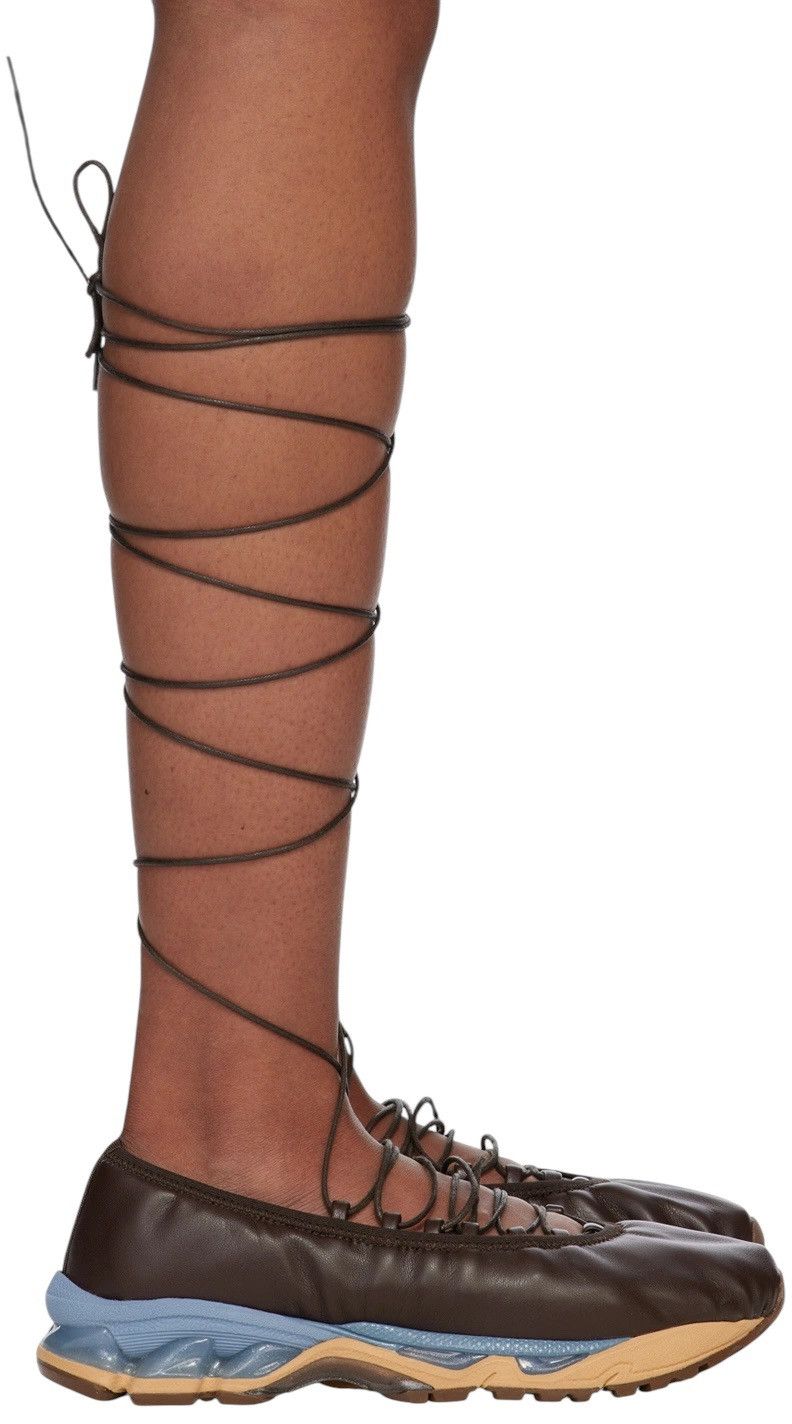 Kiko Kostadinov Ballet Hybrid Lace Up Slip On Flats Size US 6 / IT 36 - 2 Thumbnail