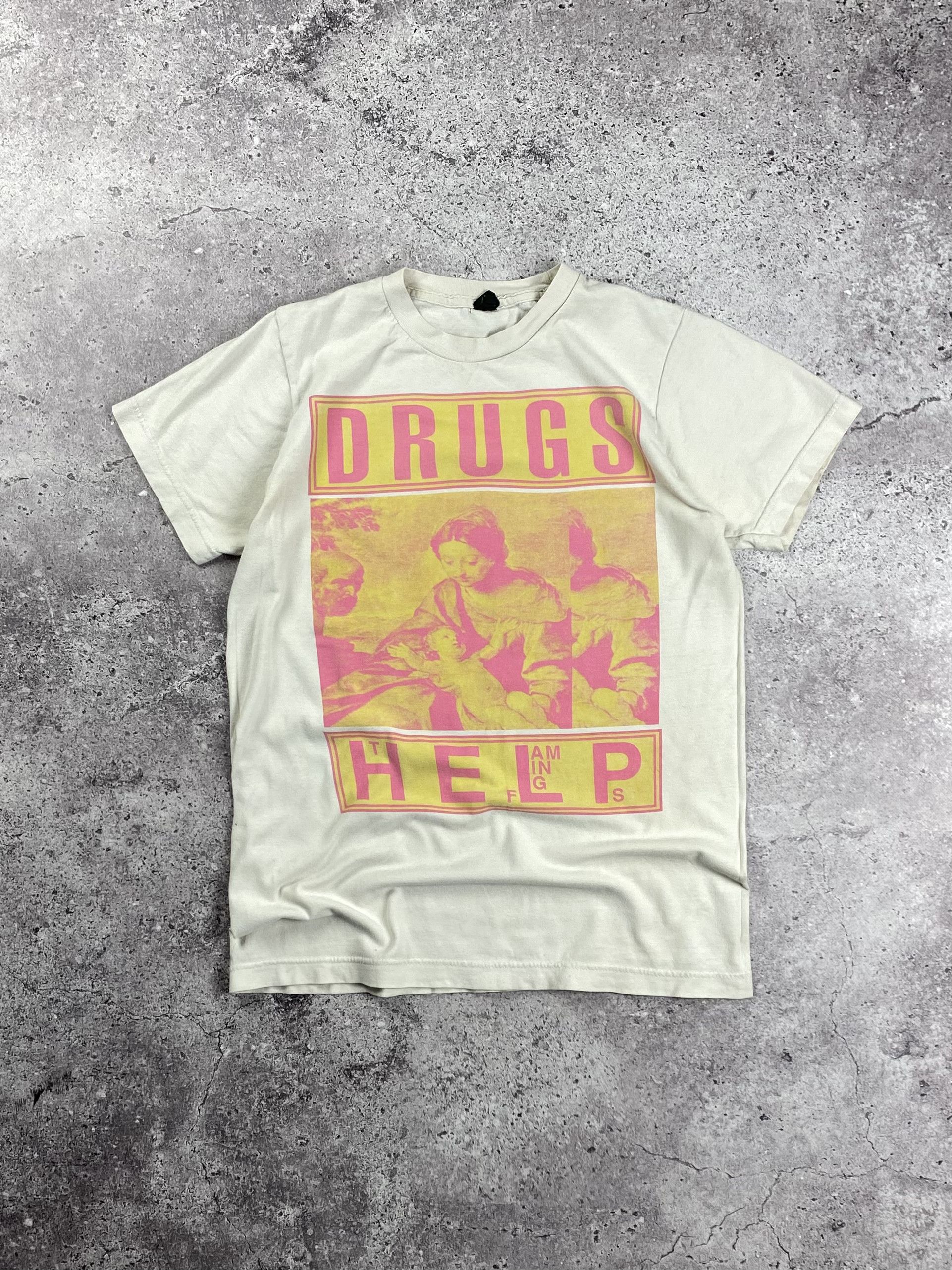 Band Tees Vintages 90s The Flaming Lips Band Drugs Help T Shirt Size US S / EU 44-46 / 1 - 1 Thumbnail