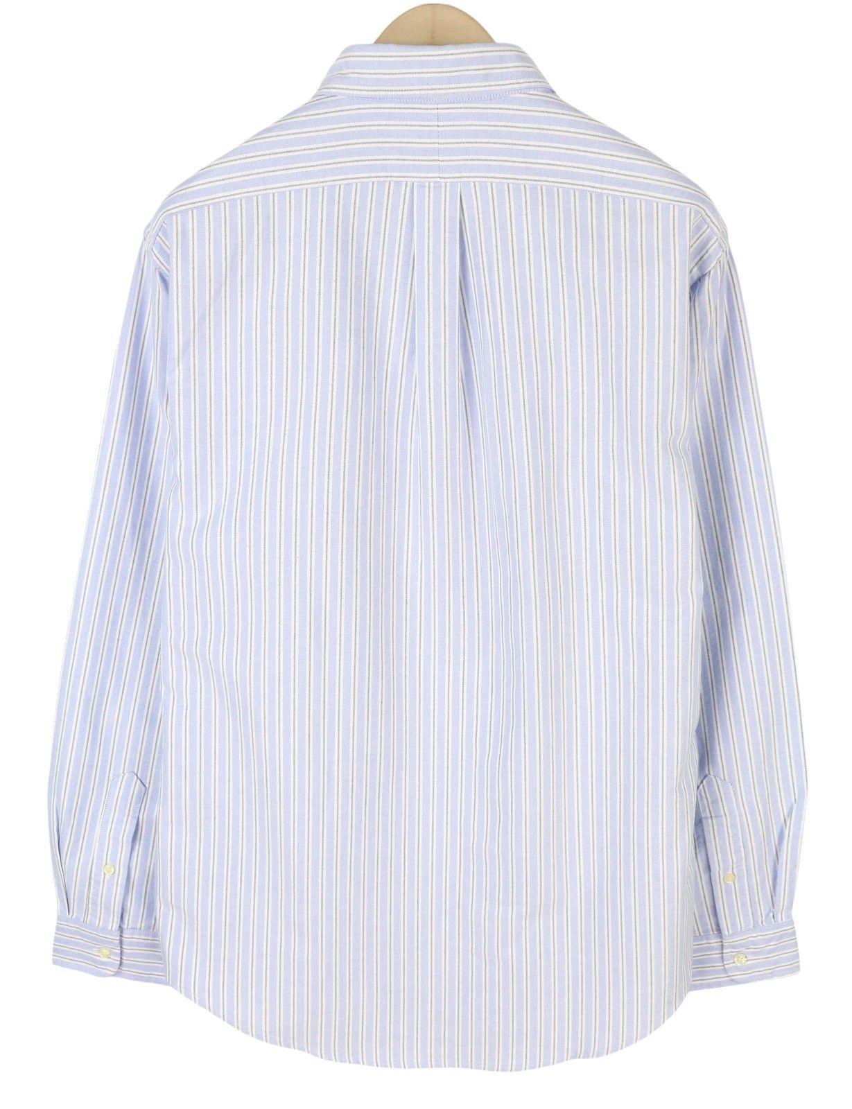 Ralph Lauren L Blue Striped Custom Fit Button-Down Neck Logo 87017 Size US L / EU 52-54 / 3 - 2 Thumbnail