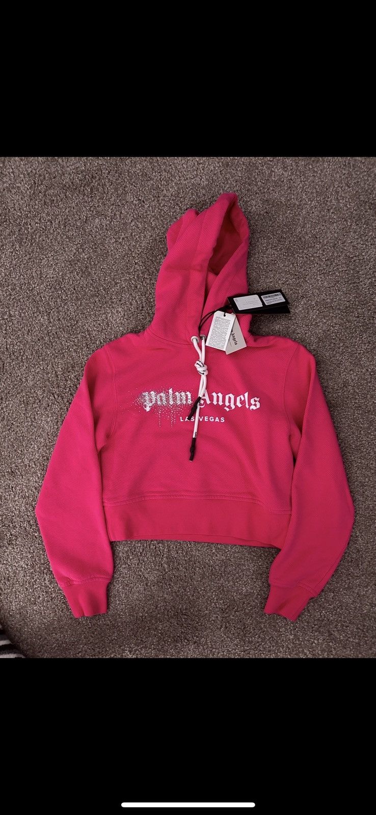 Palm Angels Palm Angels Rhinestone Sprayed LA Hoodie Size XS / US 0-2 / IT 36-38 - 1 Thumbnail