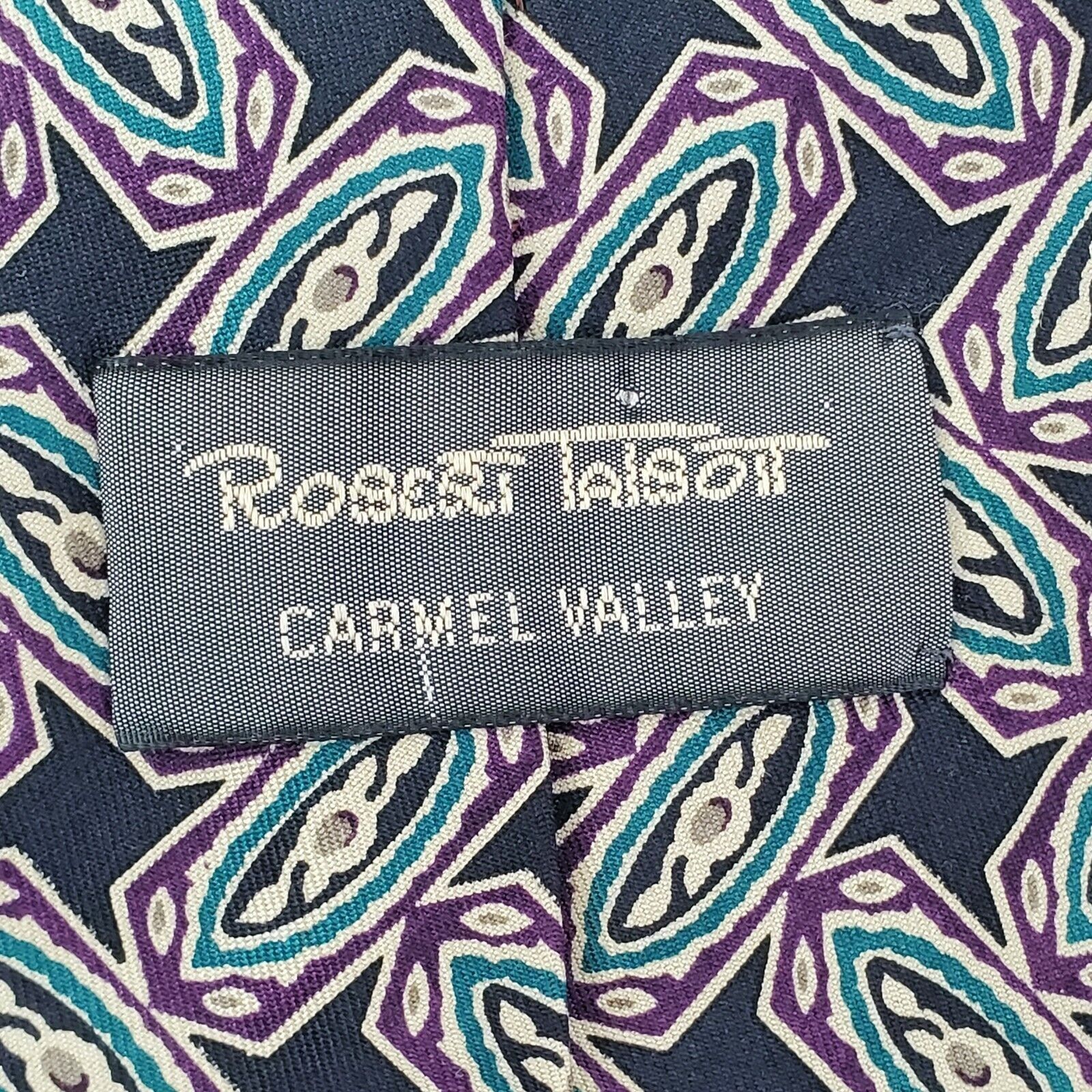Robert Talbott Robert Talbot Carmel Valley Black Geometric Silk Tie USA Cla Size ONE SIZE - 3 Thumbnail