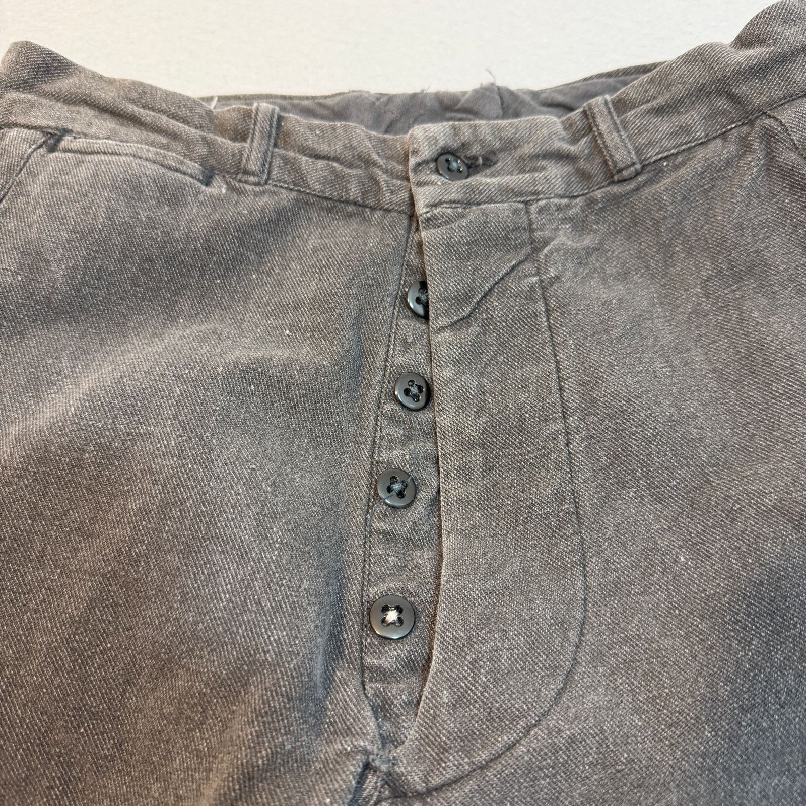 Vintage Vintage French Workwear Salt Pepper Riding Breeches 28x24 Size US 28 / EU 44 - 4 Thumbnail