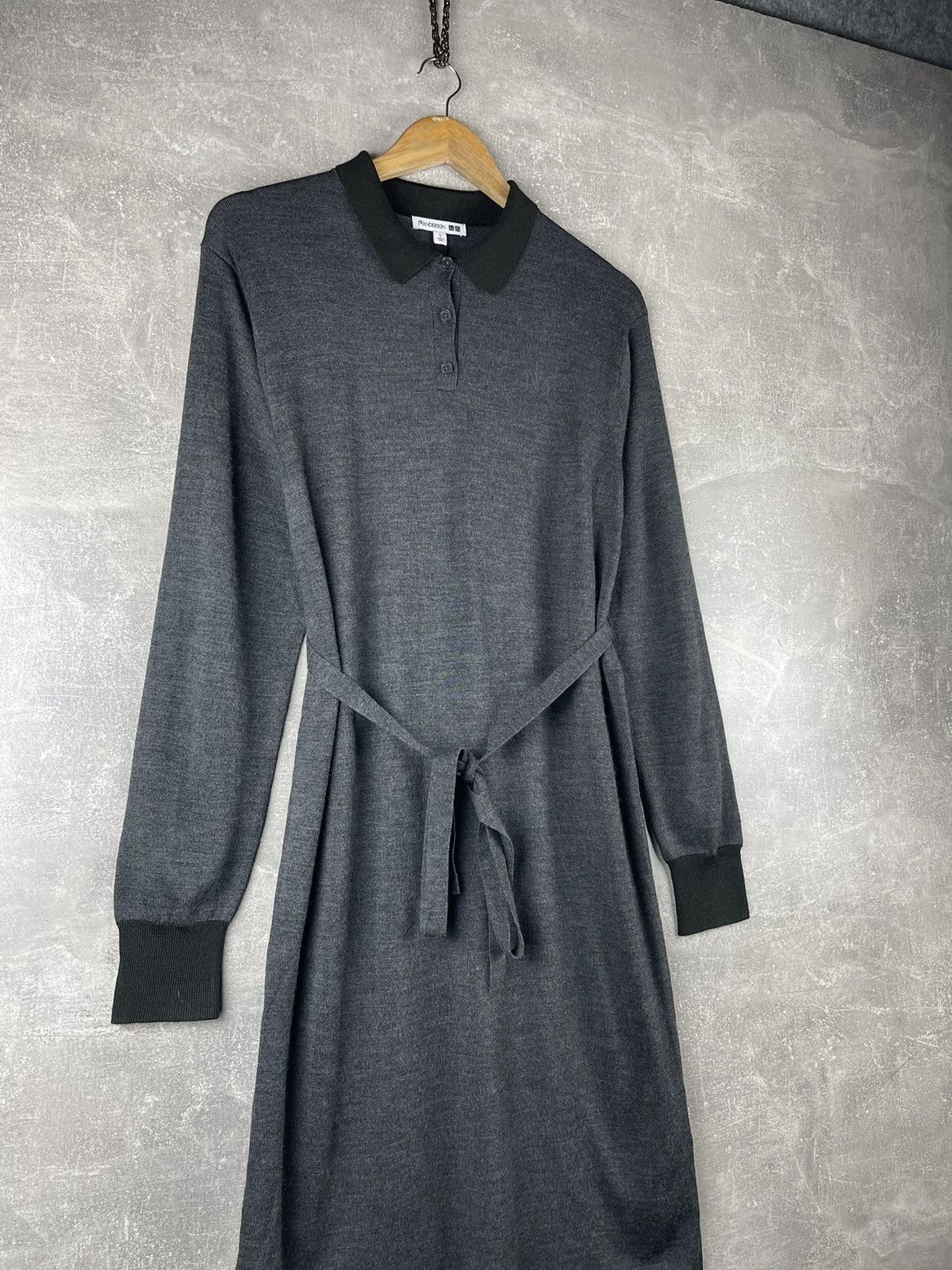 JW Anderson JW Anderson x Uniqlo Knit Polo Dress with Waist Tie Gray Size S / US 4 / IT 40 - 6 Thumbnail